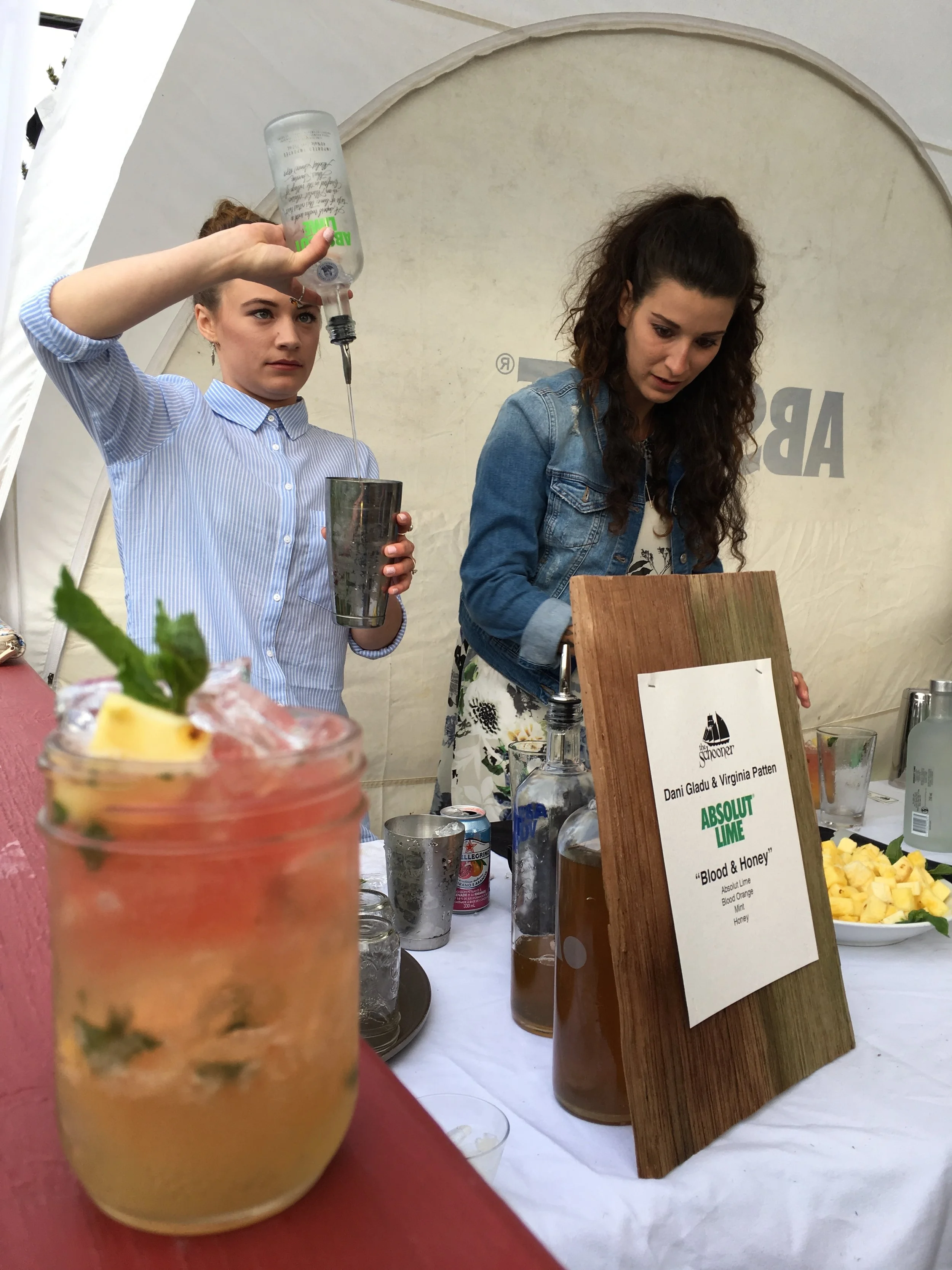 The "Blood & Honey" cocktails were definitely the most beautiful of the evening