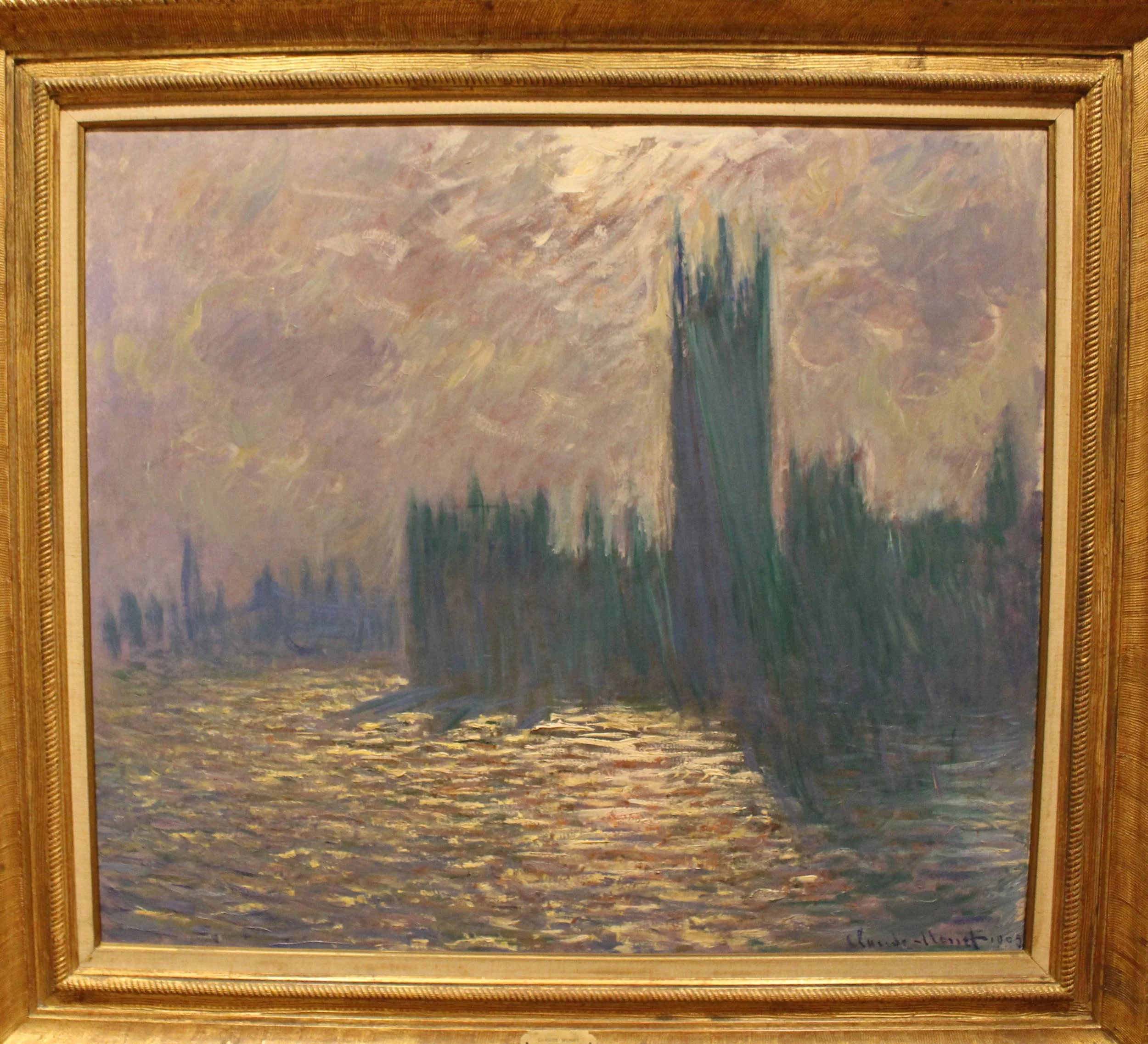 London, Houses of Parliament, Reflection on the Thames, 1905 