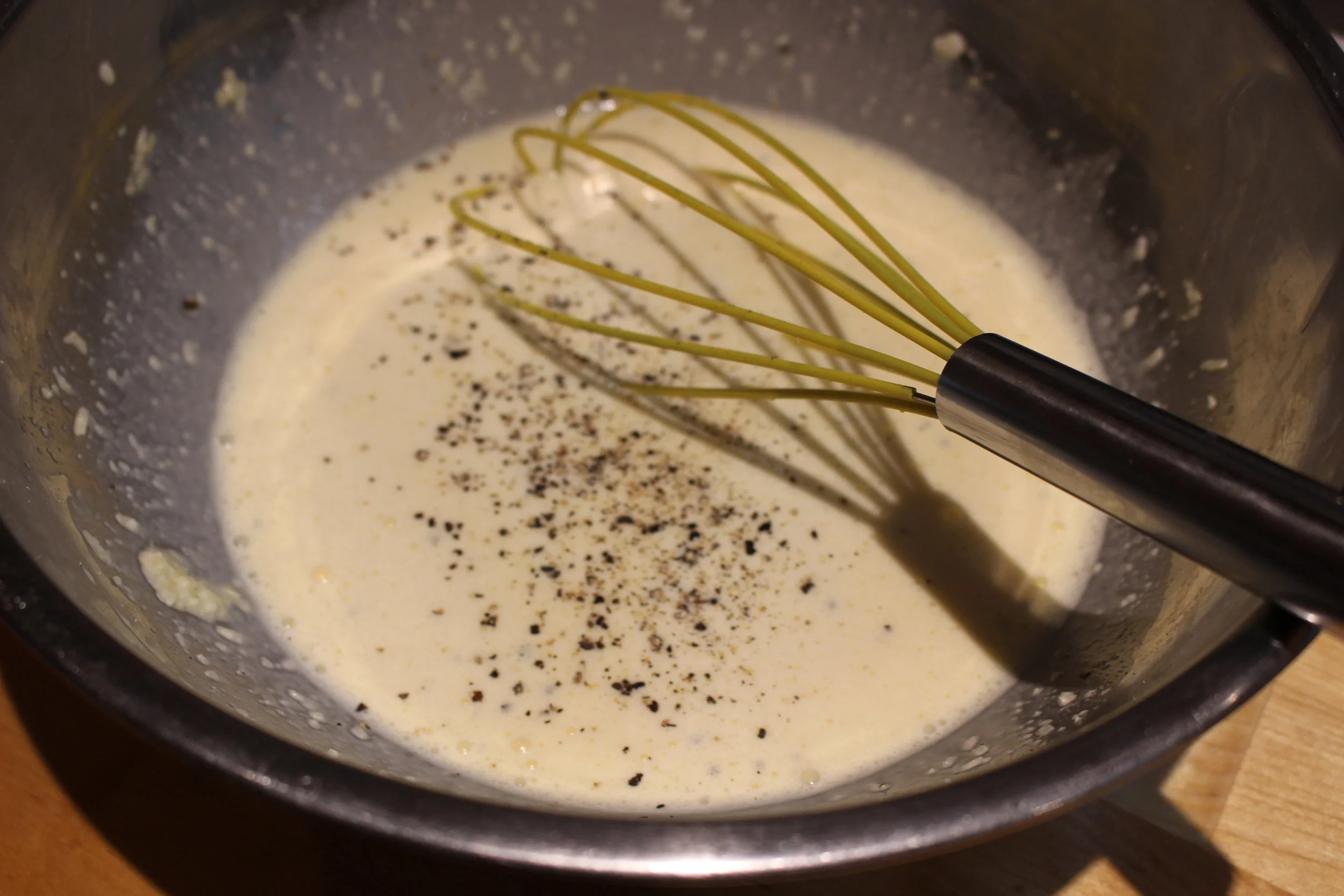 Mixing up the sauce