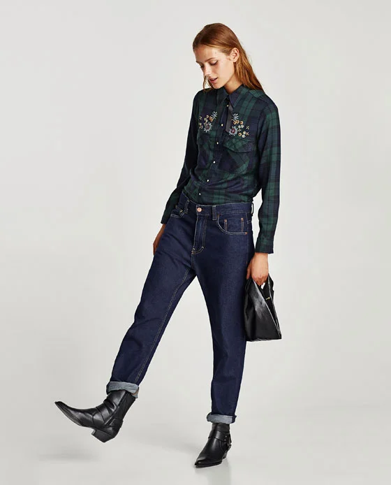 Plaid Shirt with Pocket , $49.90