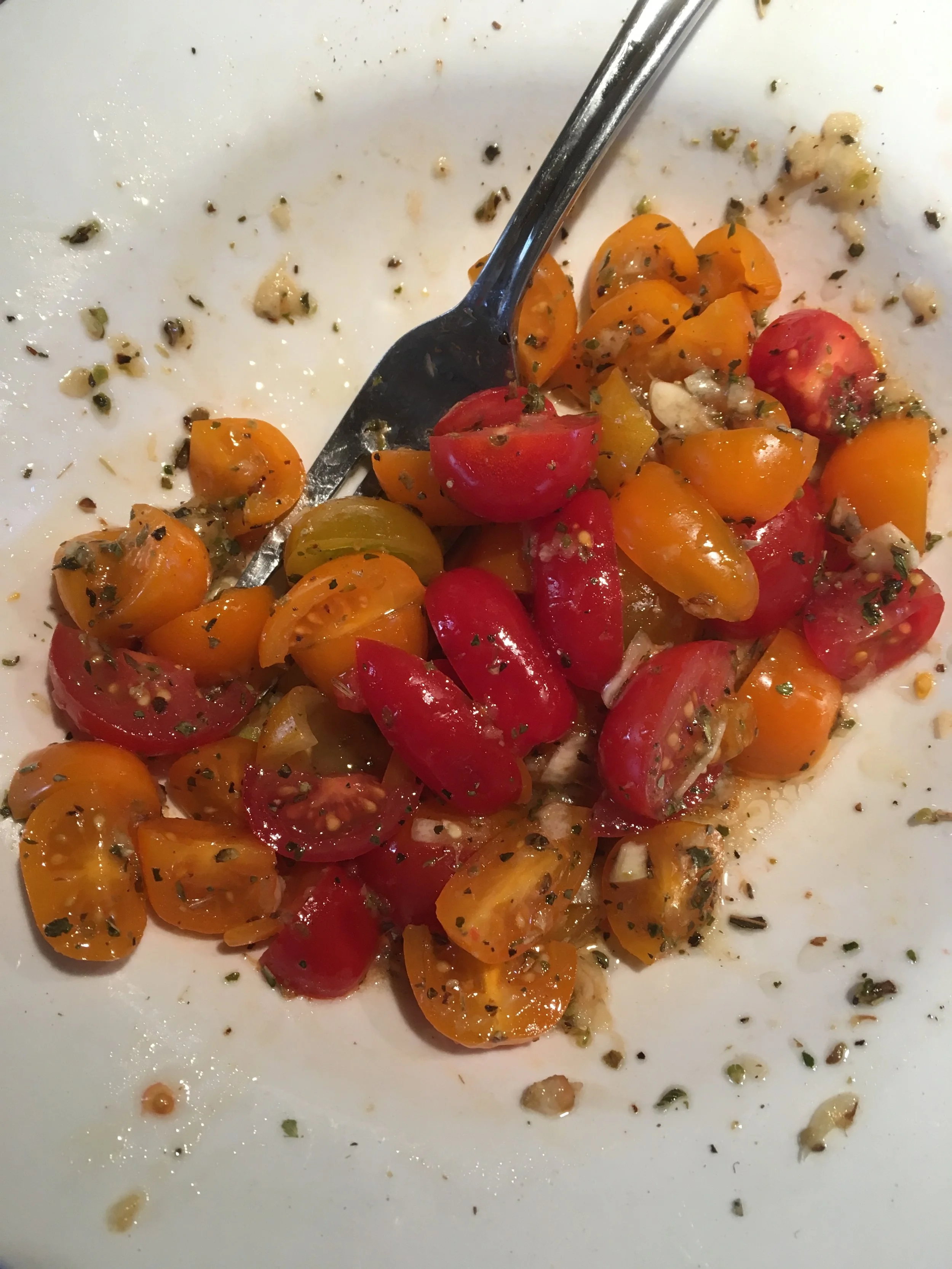 Homemade cherry tomato 'sauce'