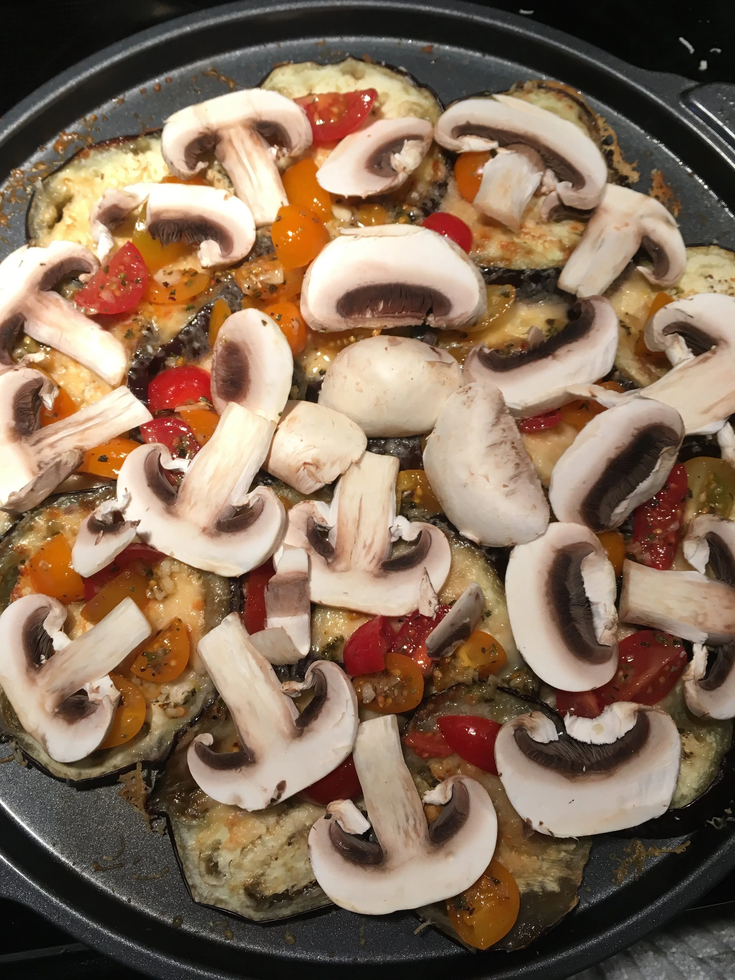Second layer: mushrooms