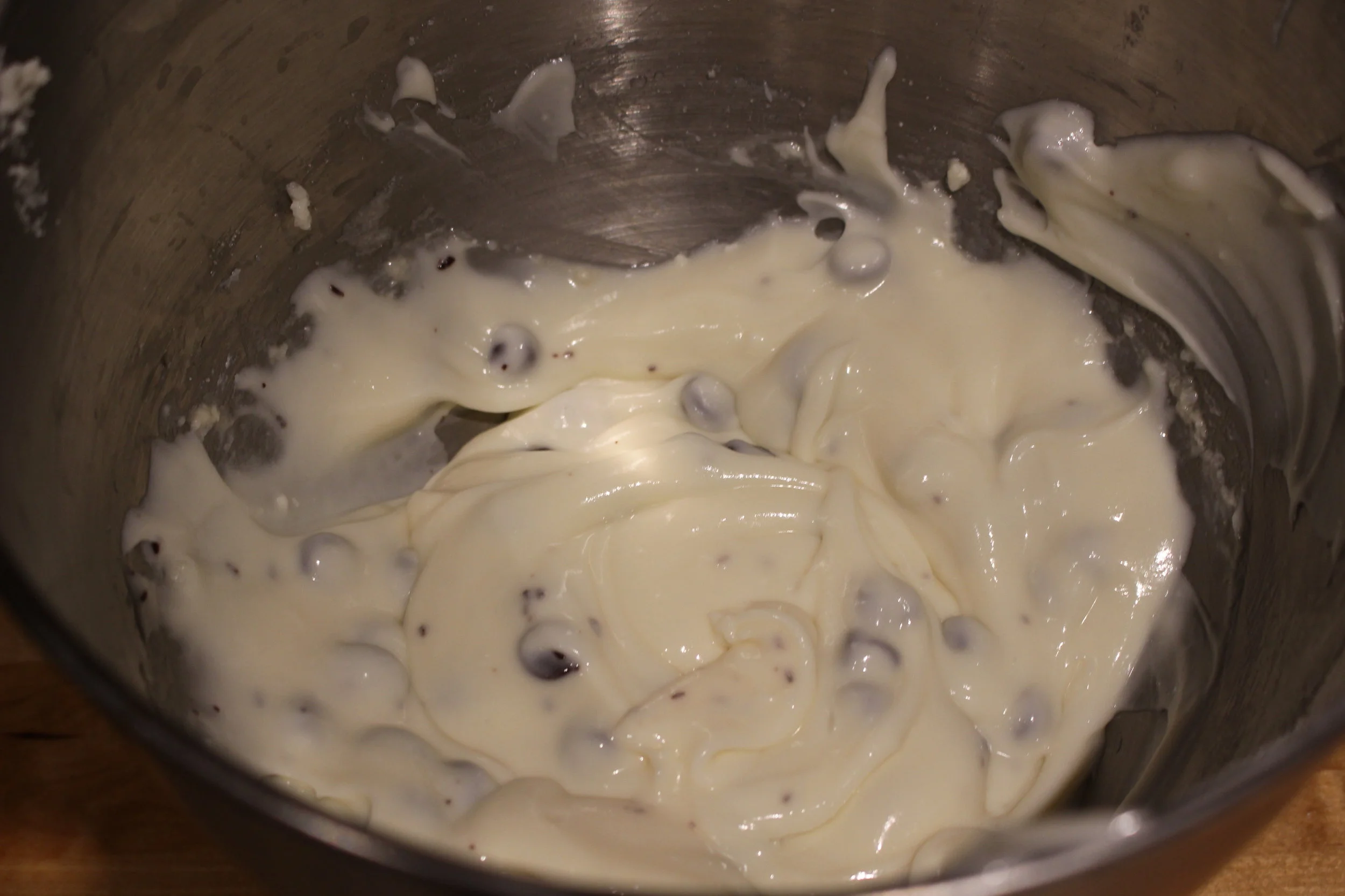Ready to put in a piping bag for the cannolis