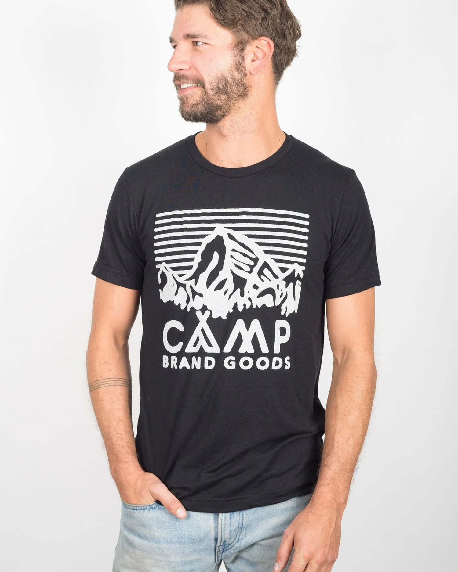 Camp Brand Goods , Heritage Logo T-Shirt , Black, $40.00