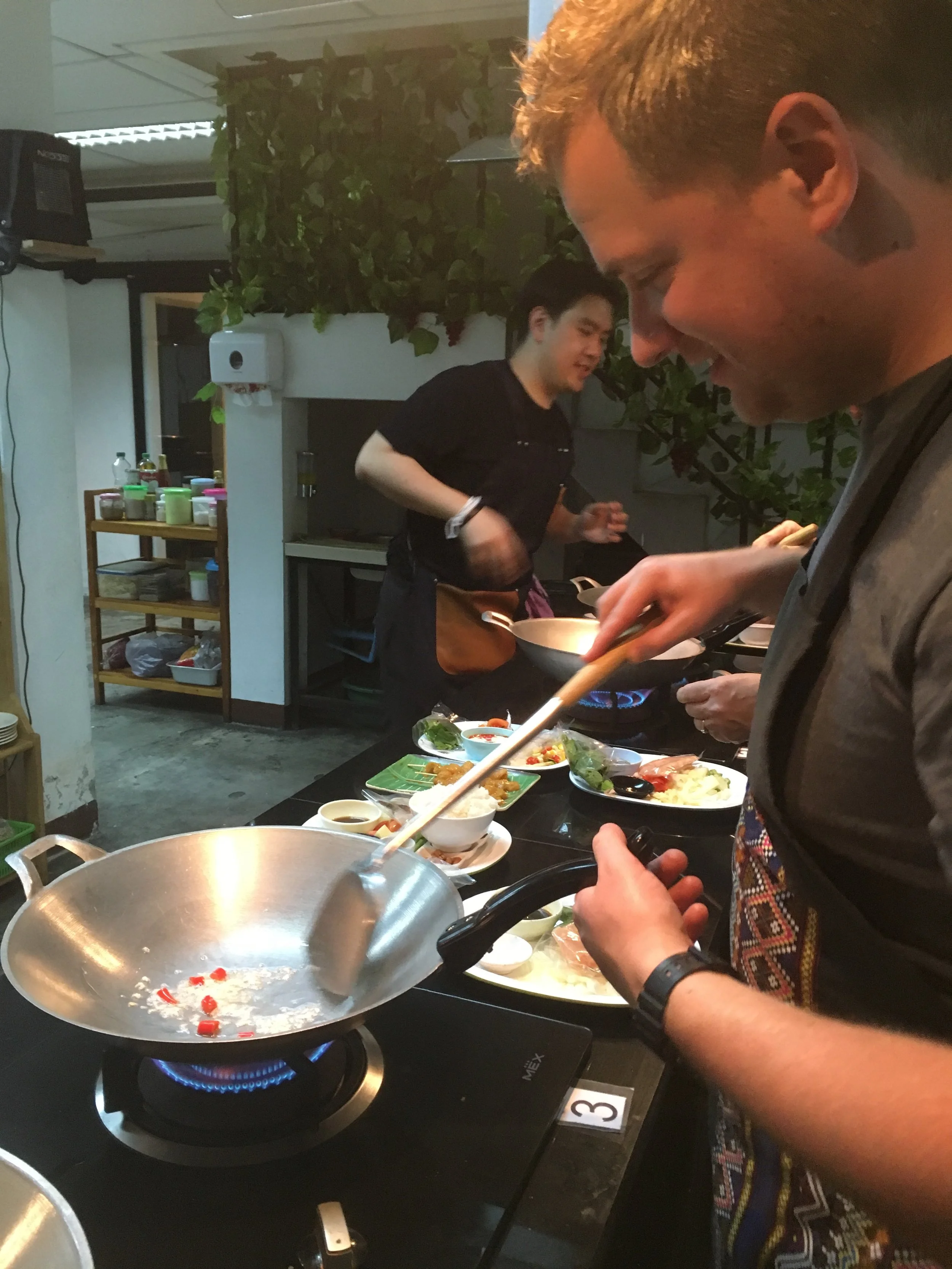 Dave getting his cook on