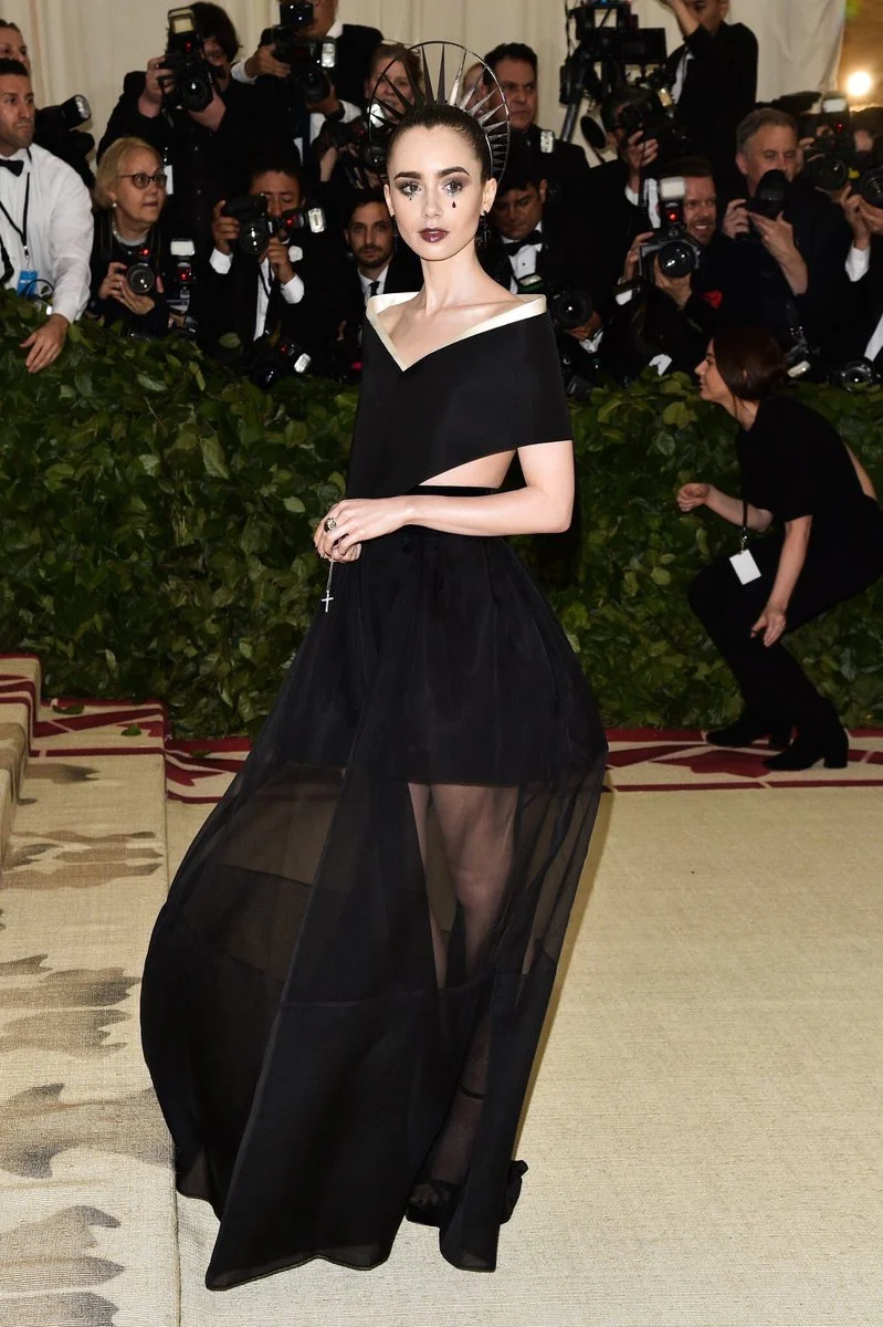 Lily Collins in Givenchy Haute Couture
