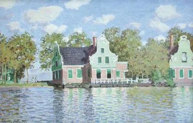 Houses of the Banks of the Zaan, Zaandam , 1871, Claude Monet