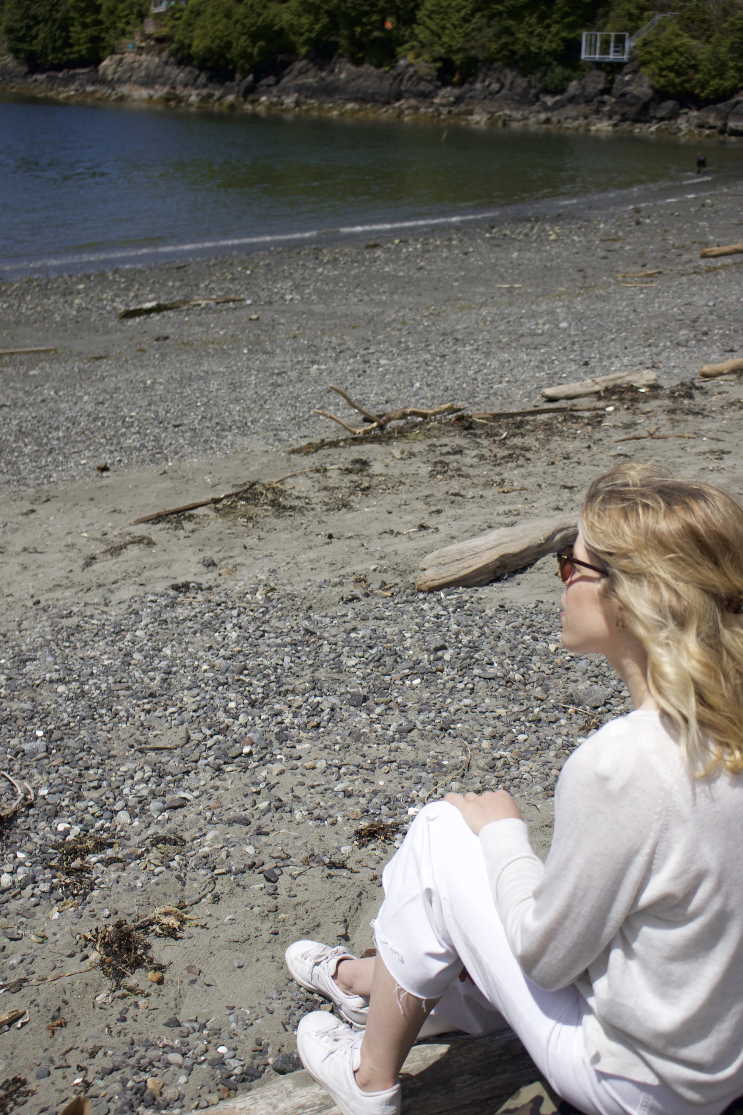 The perfect summer layer, my heather gray Zara sweater