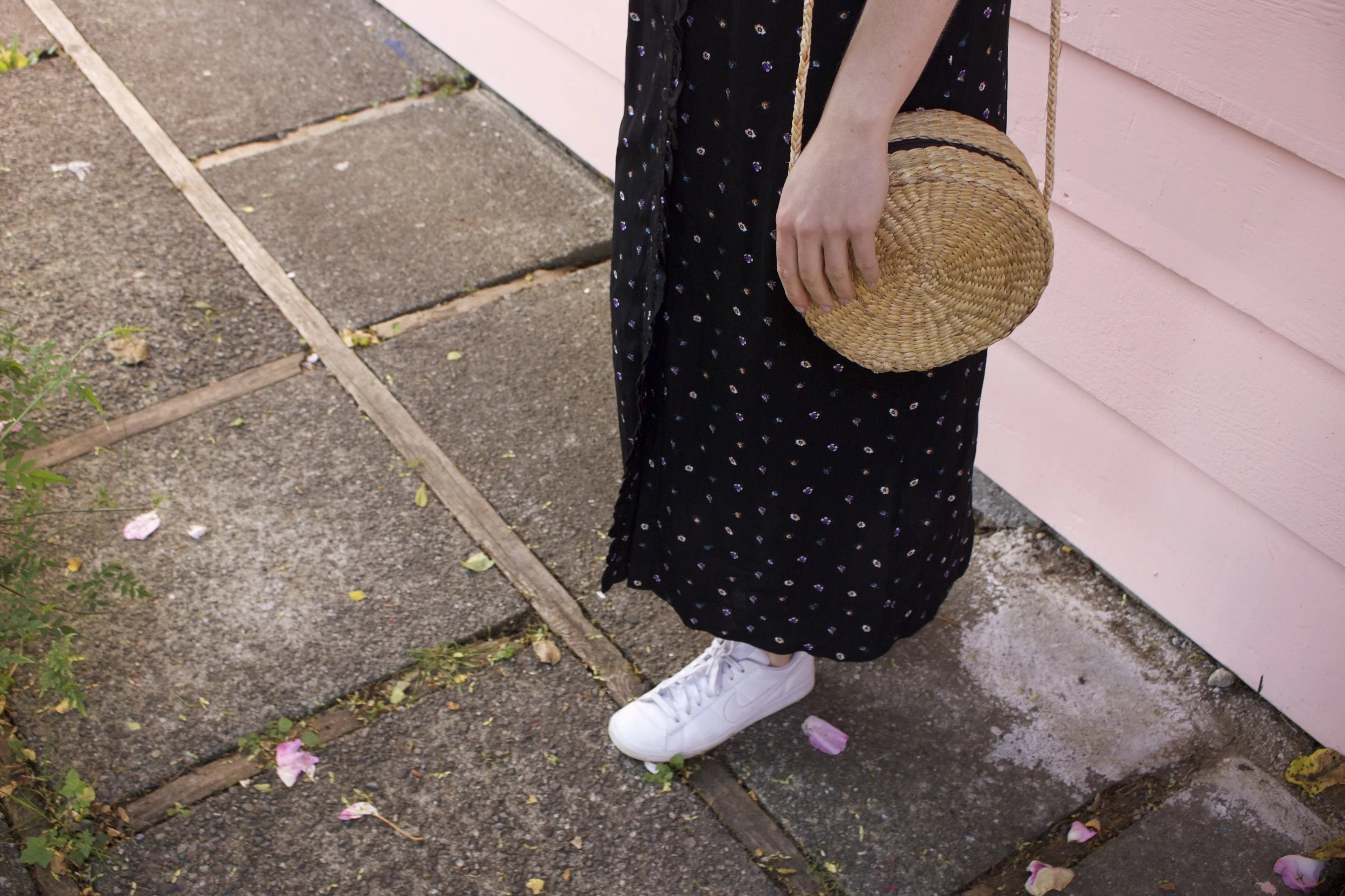 Rose petals dust the floor around Merge, matching the pink building perfectly!