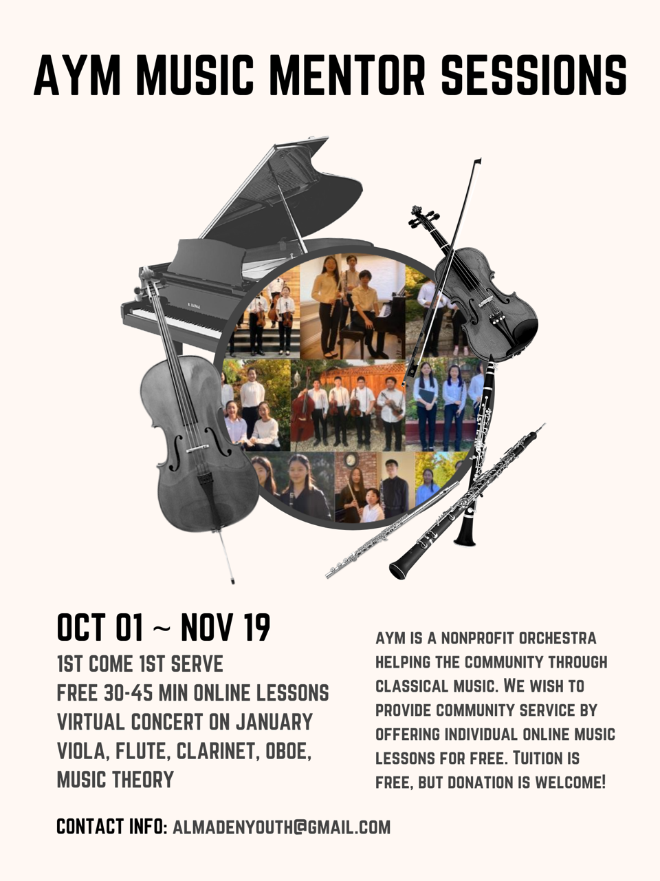 Music Mentor Information — almaden youth musicians