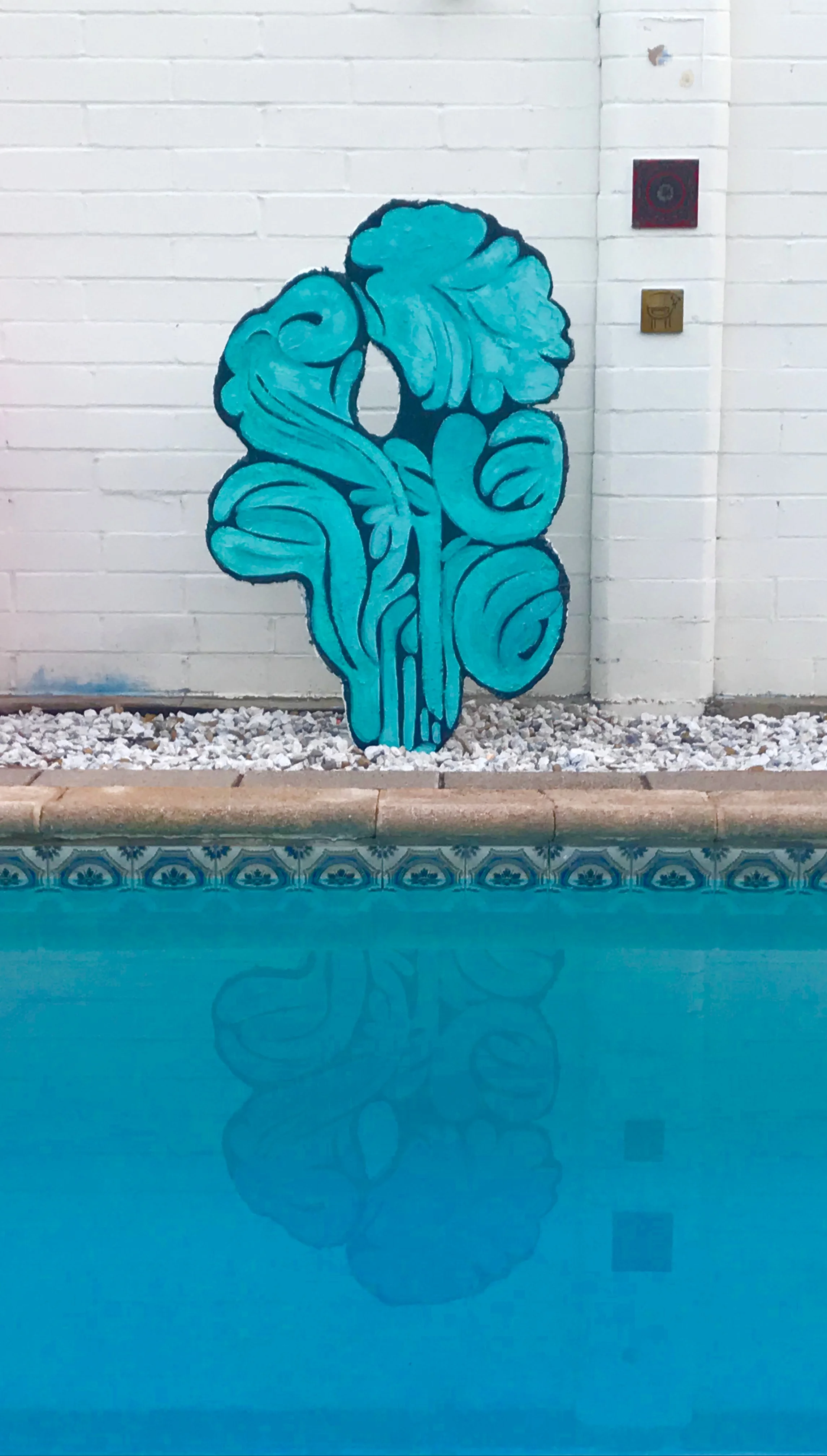 Crested Cactus , approx. 48x36x2 inches, mixed media sculpture, 2018