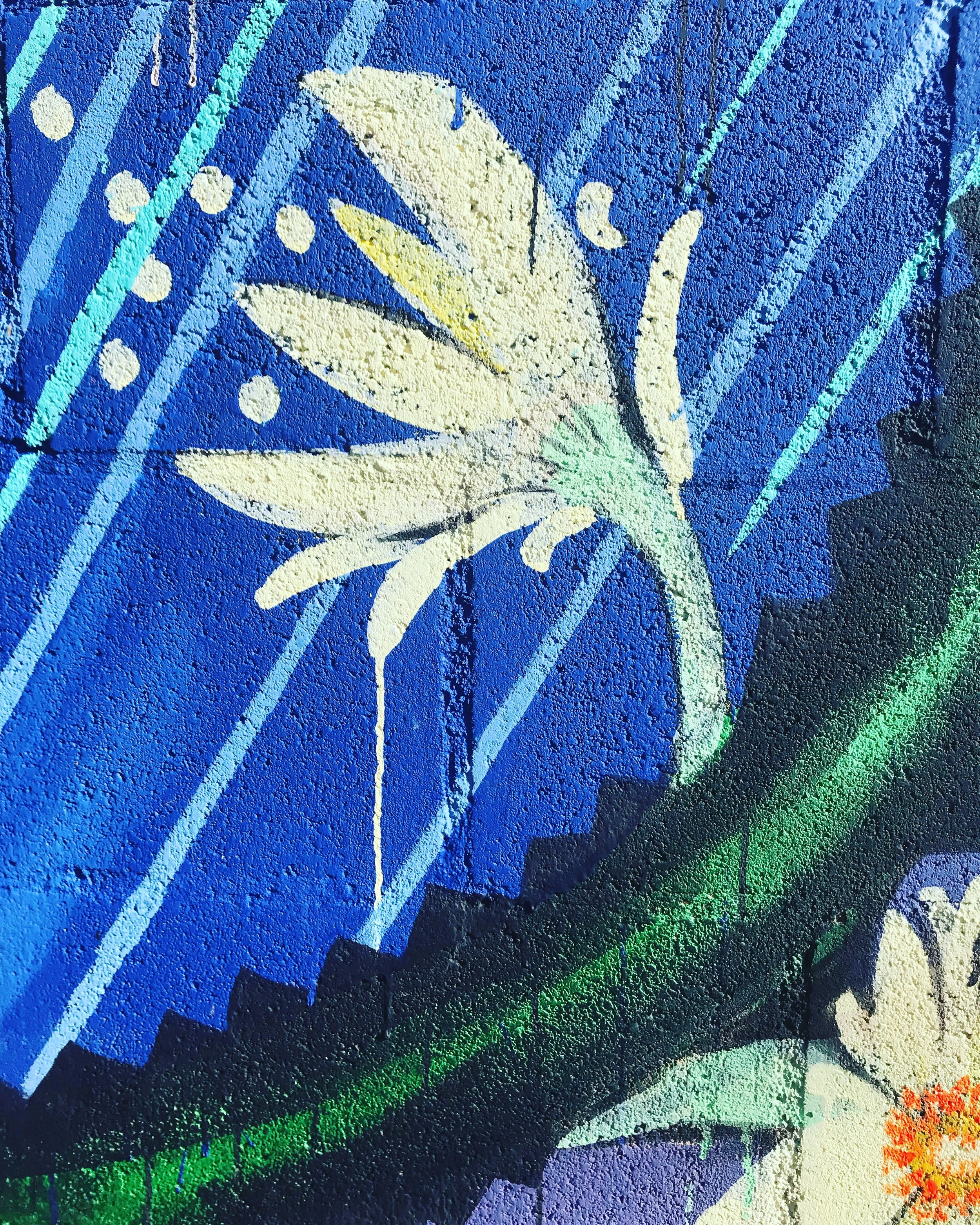 Detail from Moon Garden mural