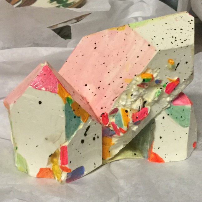 Another fun thing is that my decorative crystals are now available online through the MOCAshop! Each cast ceramic crystal is able to sit desk top or be wall mounted! Check them out here.