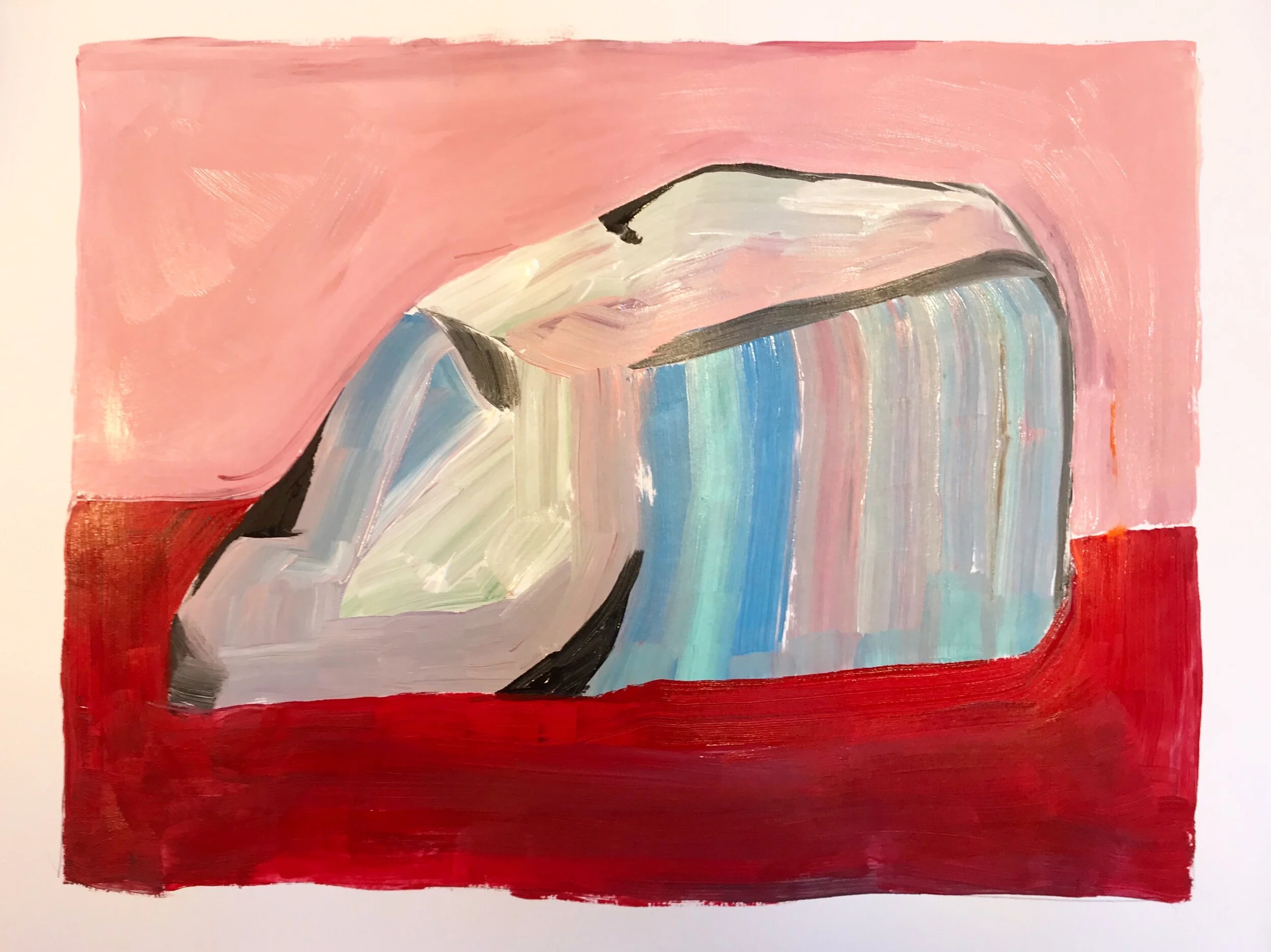 It’s The Final Iceberg, 11”x15'“, mixed media on paper, 2019