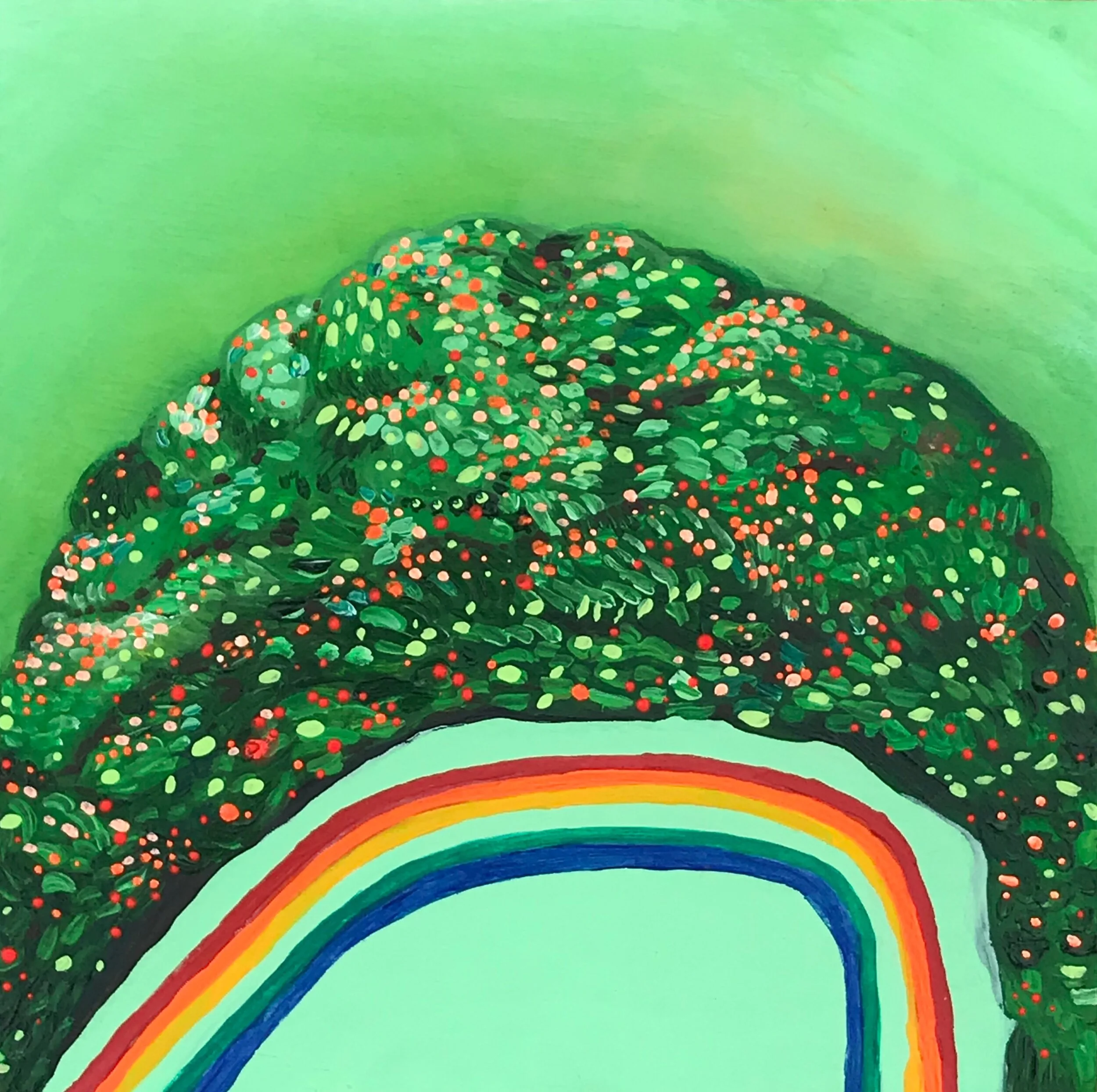   The Love Below   8”x8”  Mixed media on panel  2020 