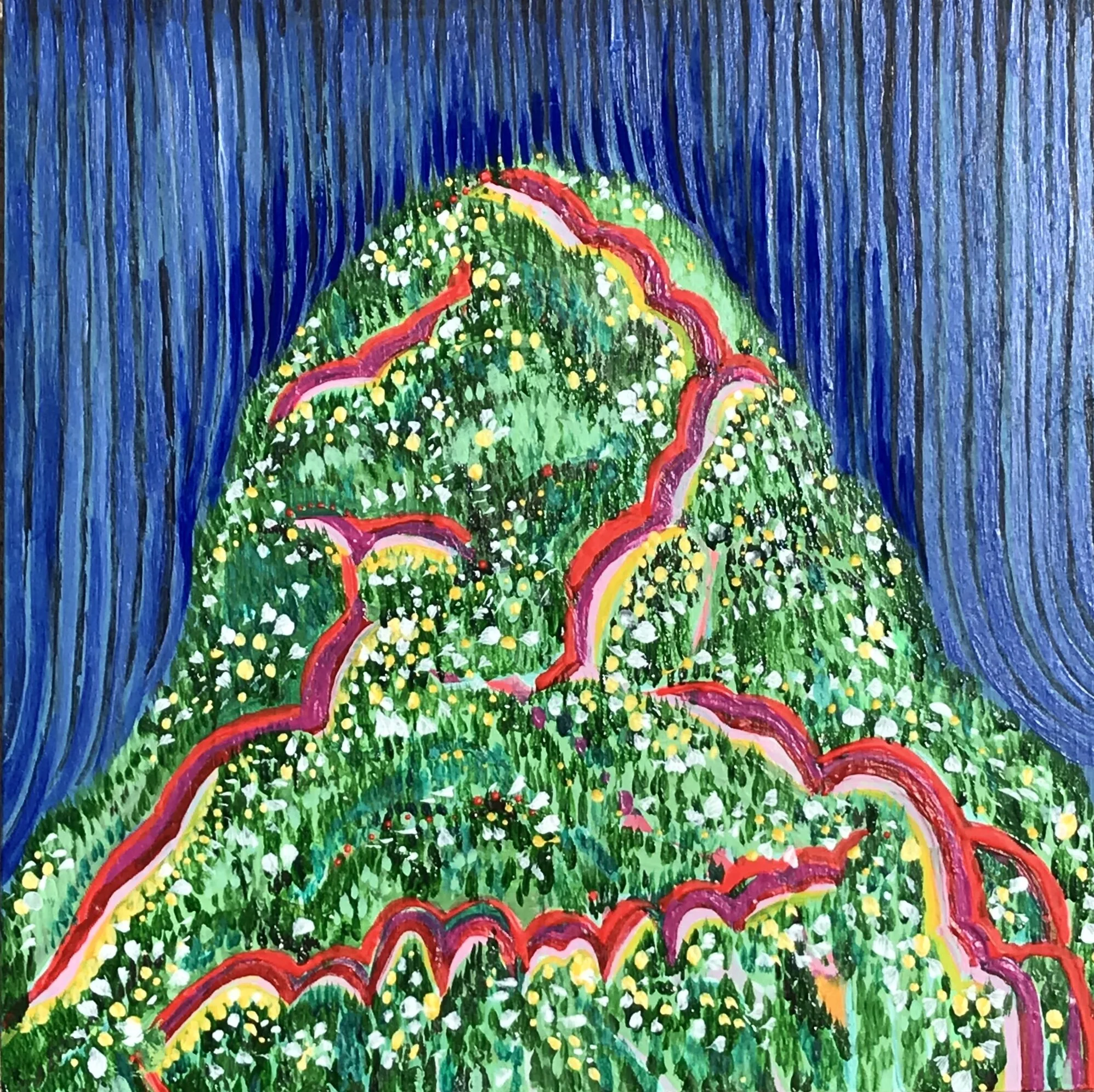   Deluge    8x8”  Mixed media on panel  2020 