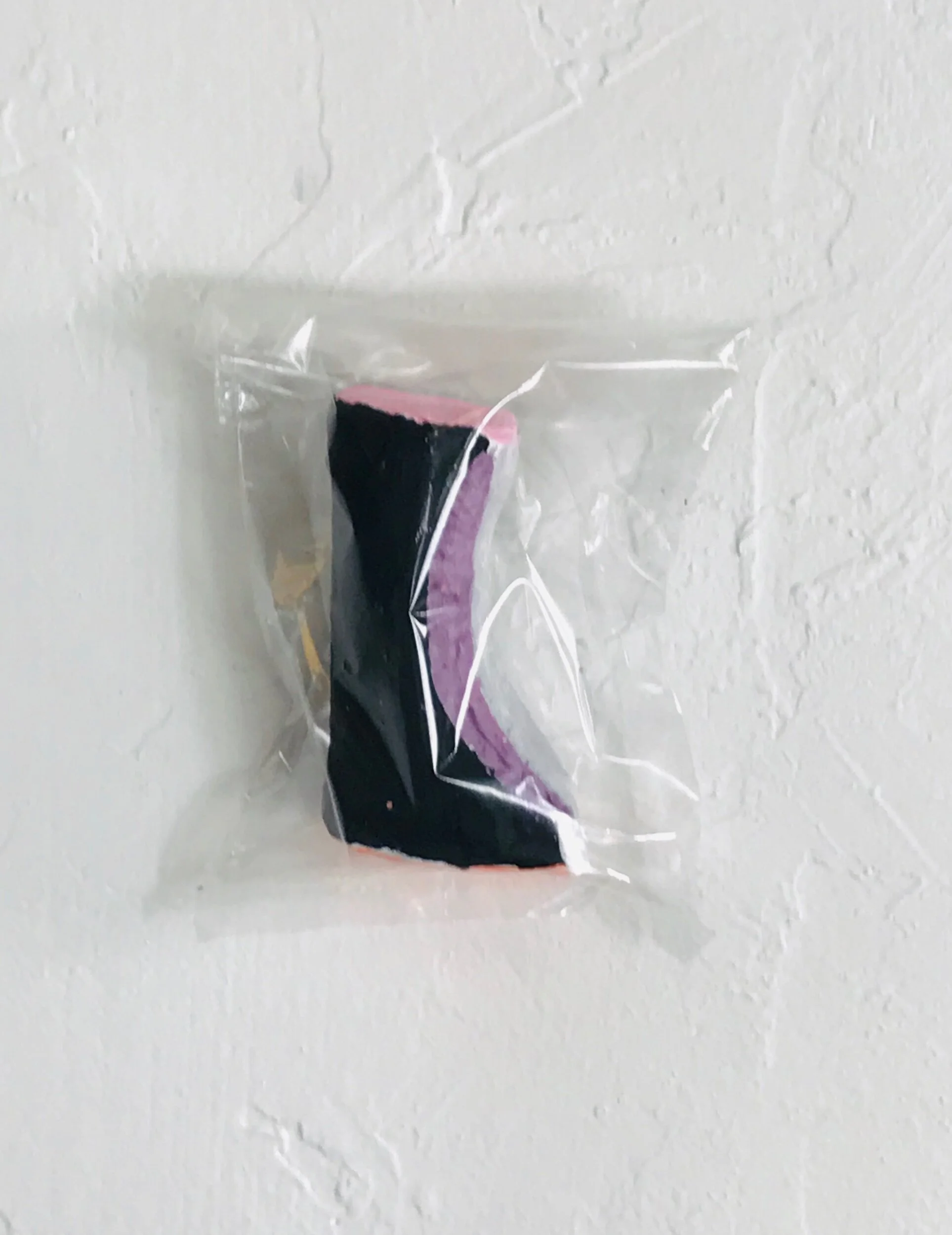  Cheap Treat  4.5x4x1.5”  Mixed media including reclaimed plastic packaging  2020  $20 