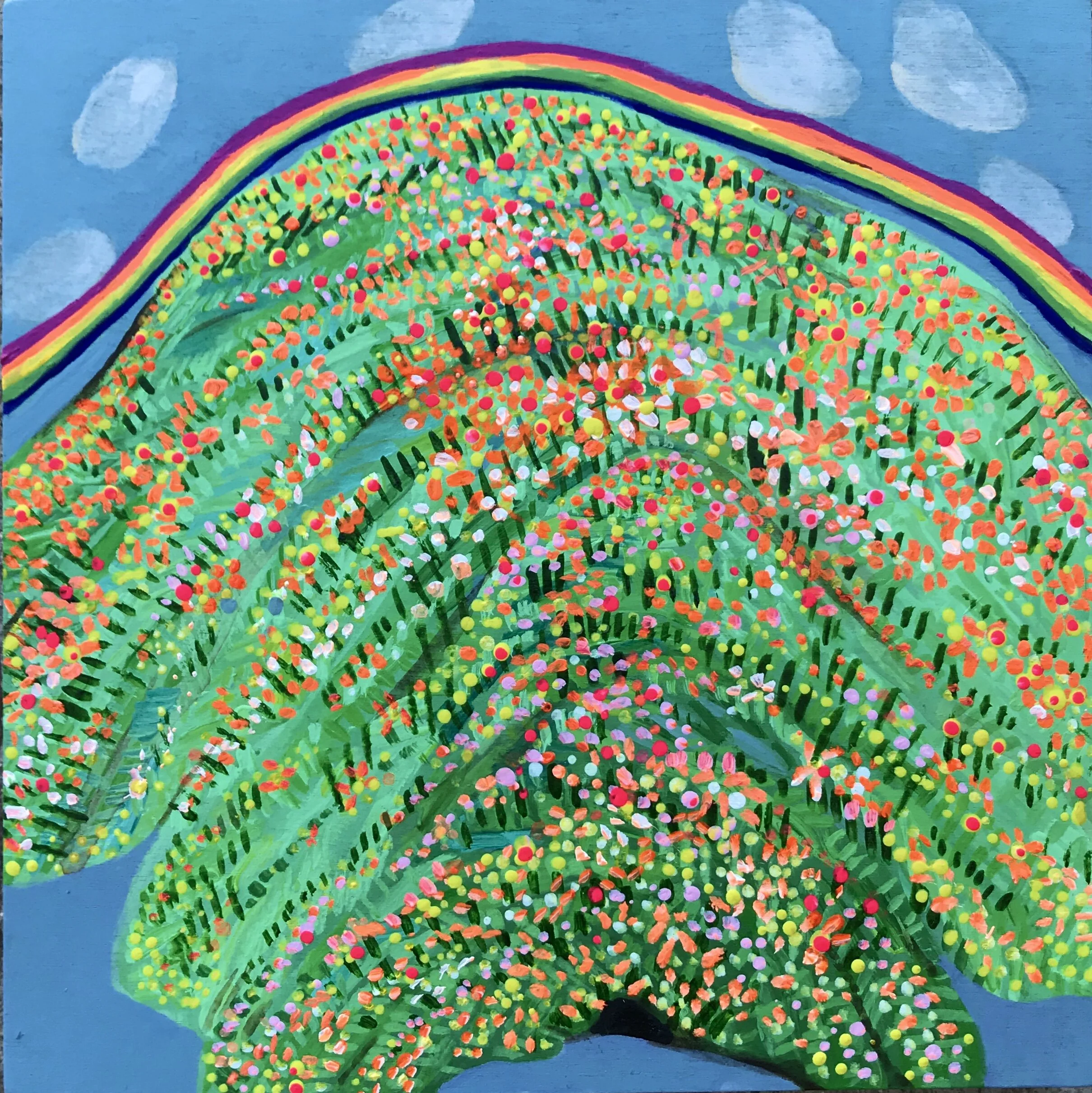   Heaven’s Gate   8”x8”  Mixed media on panel  2020&nbsp;  N/A 