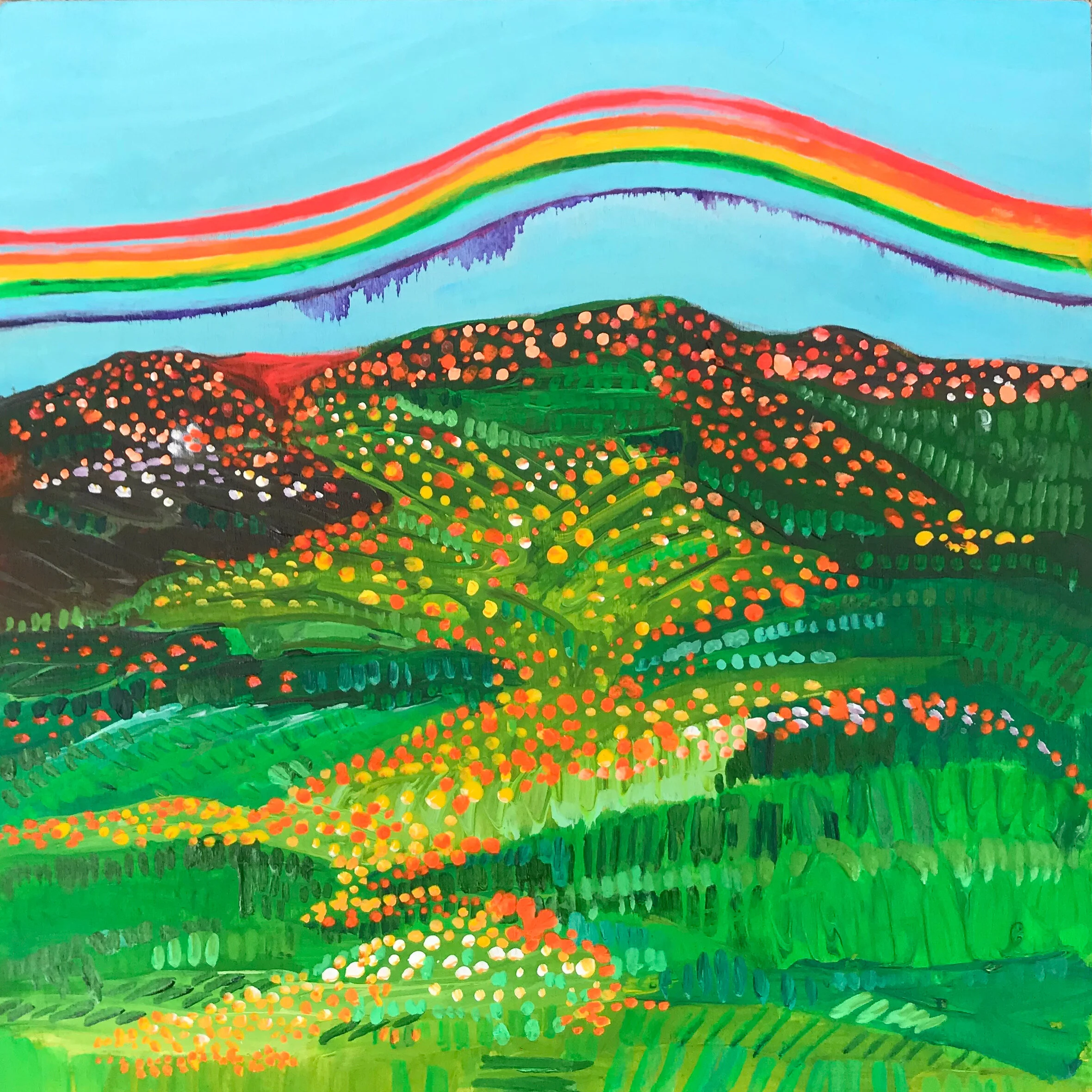   New Wave   8x8”  Mixed media on panel  2020 