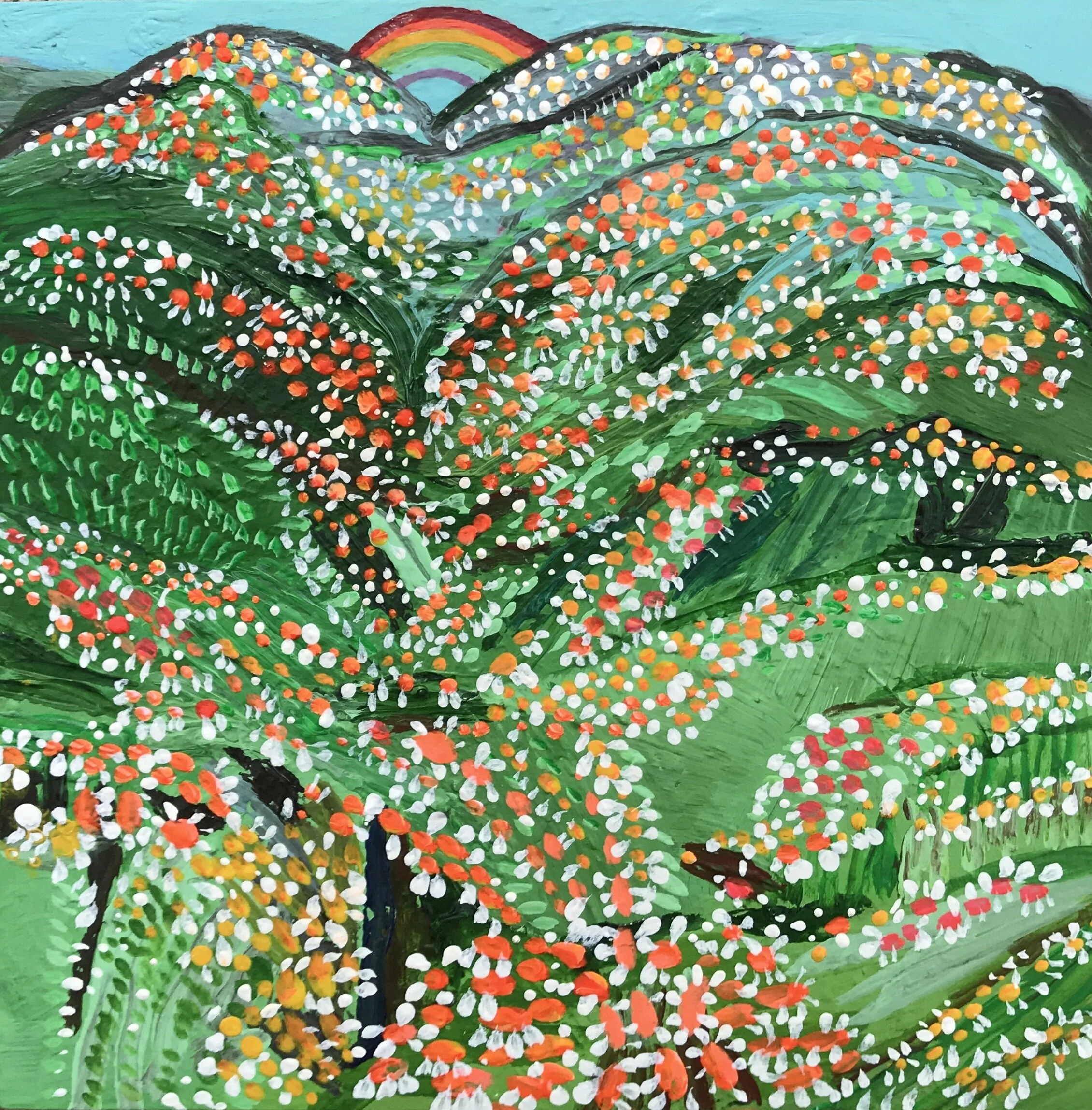   Gorge   8x8”  Mixed media on panel  2020 