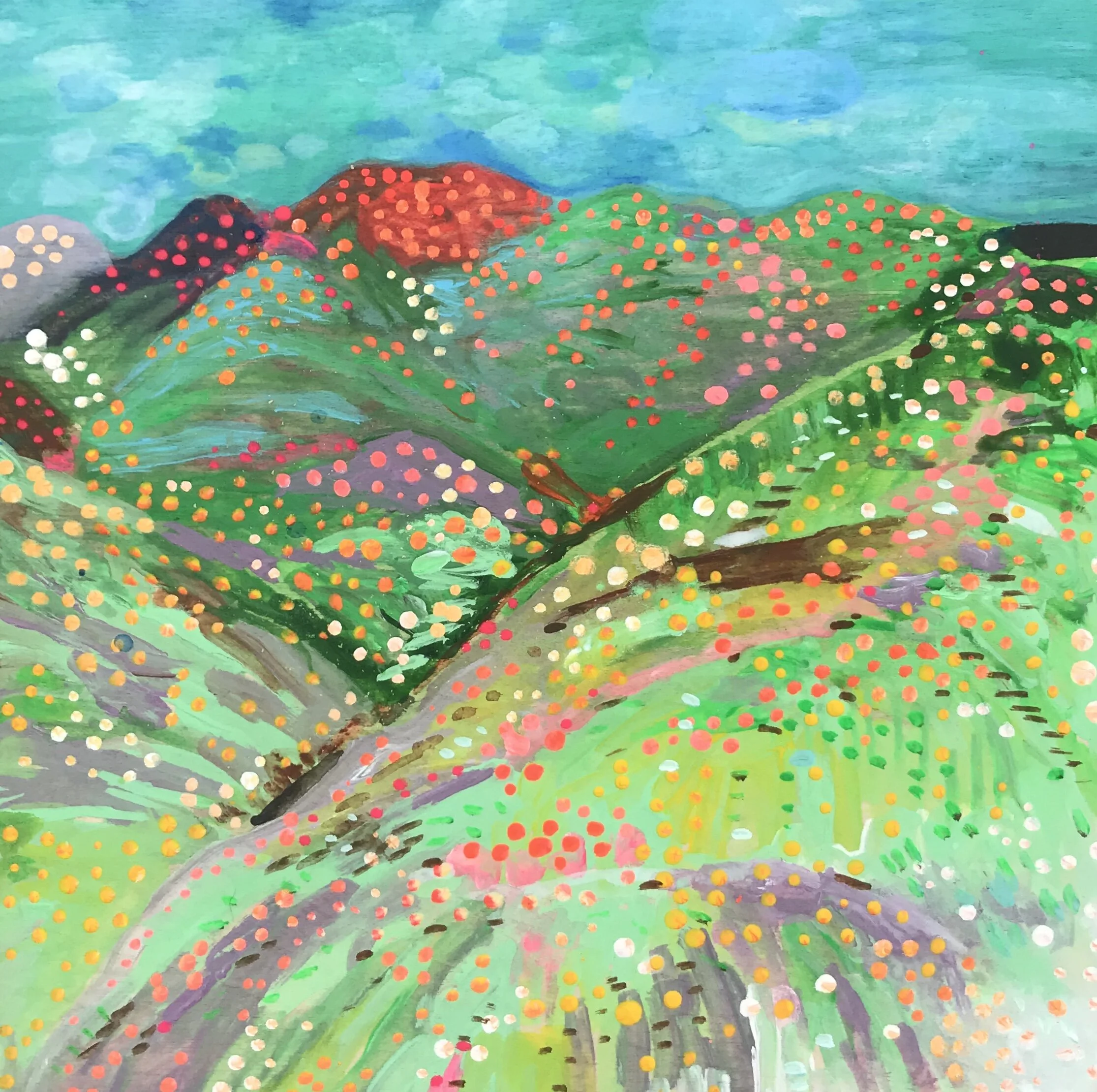   Afterstorm Sky   8x8”  Mixed media on panel  2020 