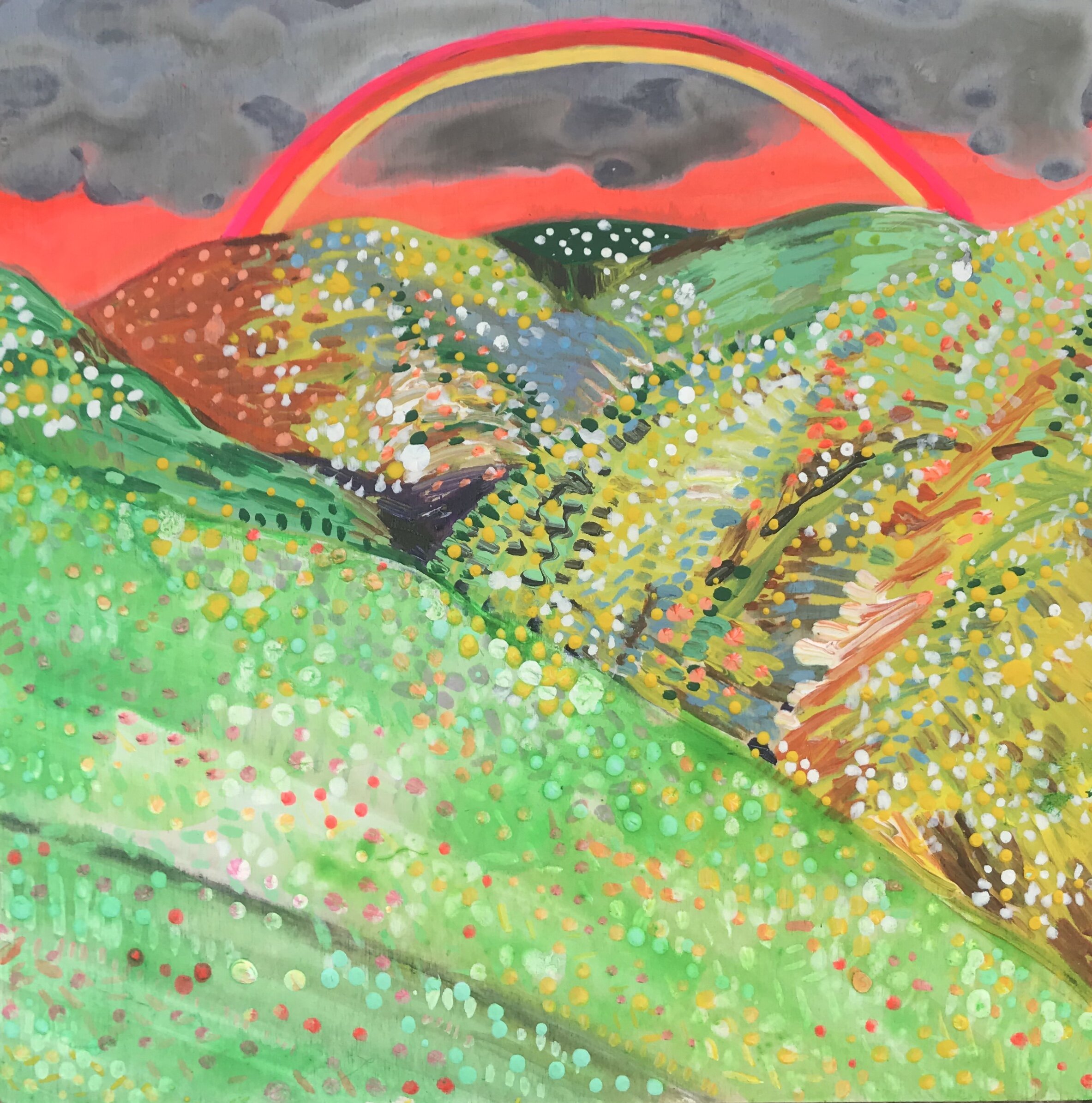   Monsoon Blanket   8x8”  Mixed media on panel  2020 