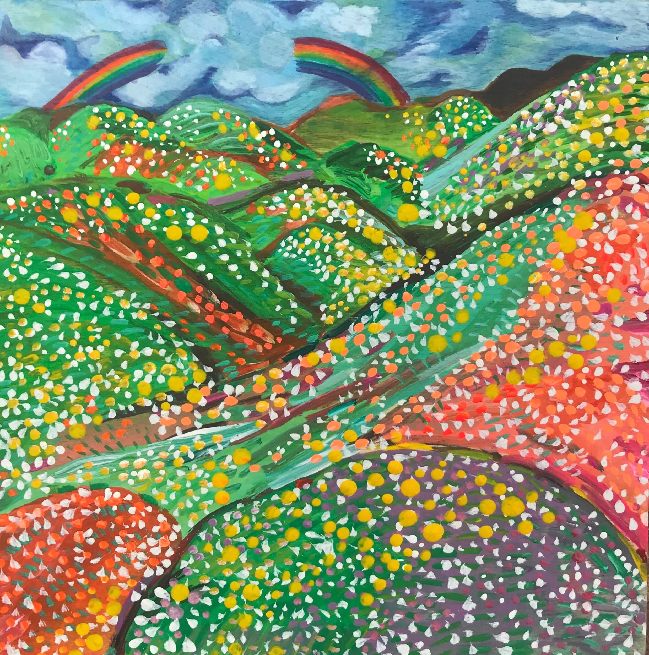   Deep Landscape   8x8”  Mixed media on panel  2020 