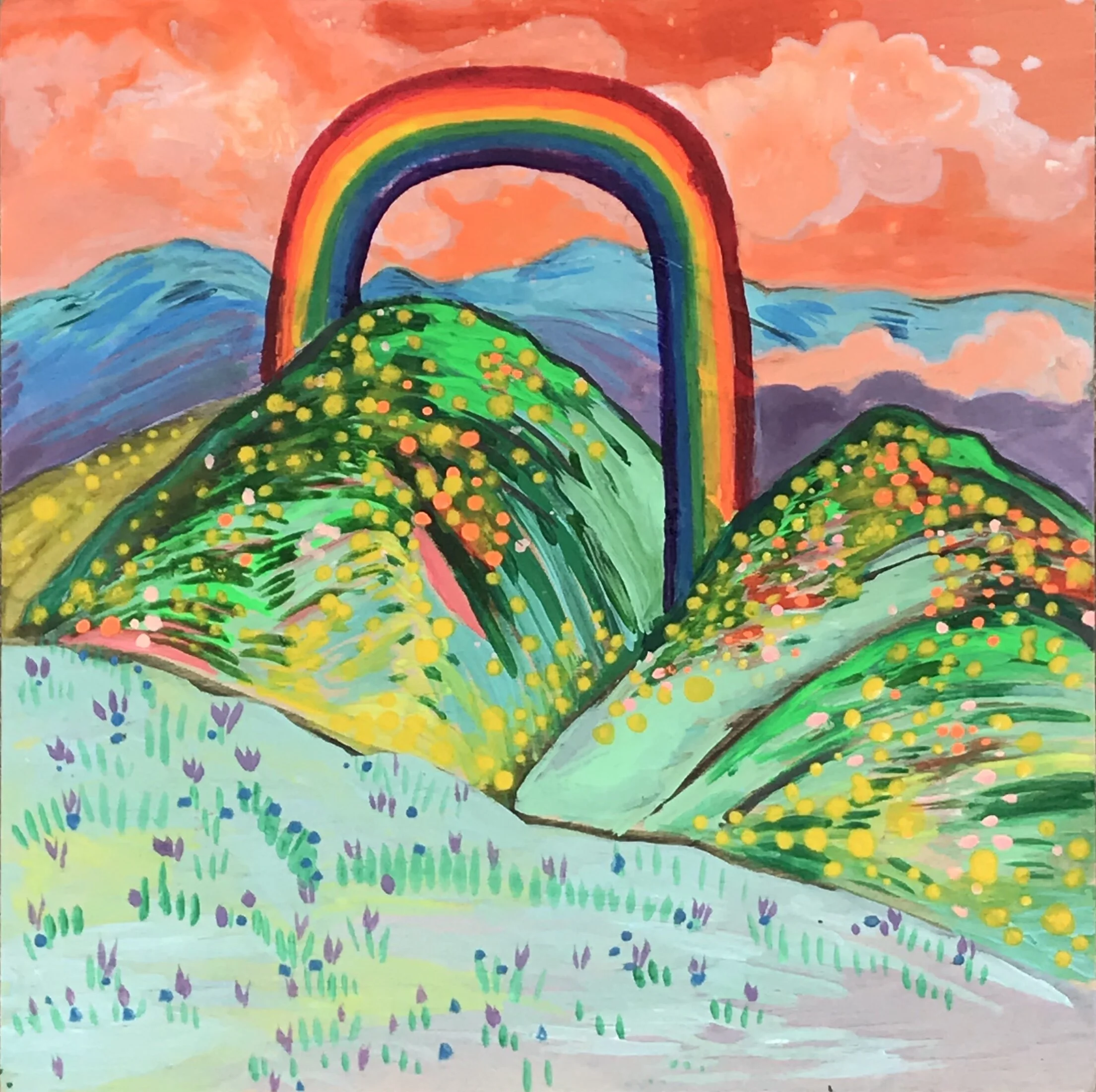   Nambe Vista   8x8”  Mixed media on panel  2020 