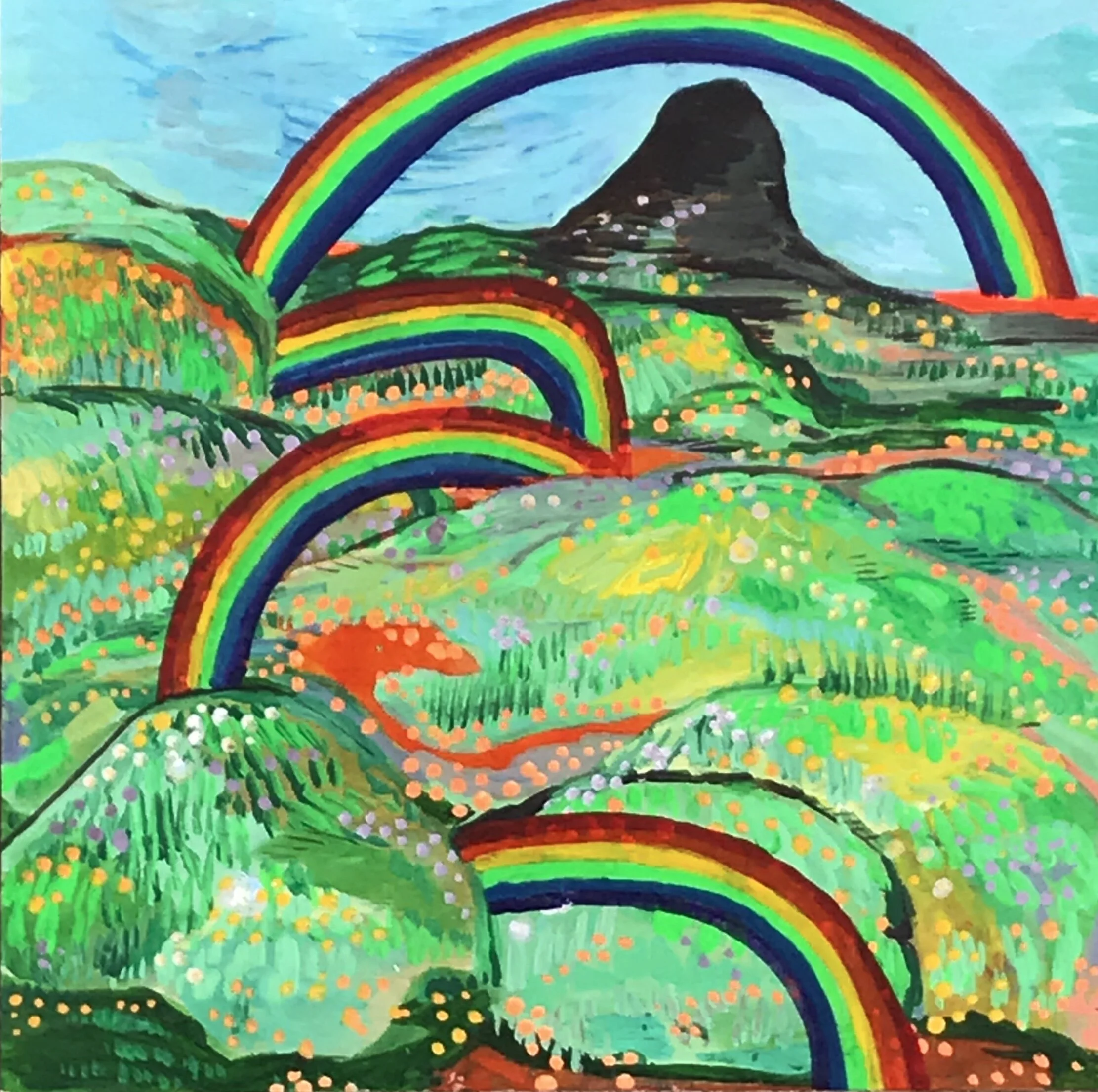   Dark Pinnacle    8x8”  Mixed media on panel  2020 