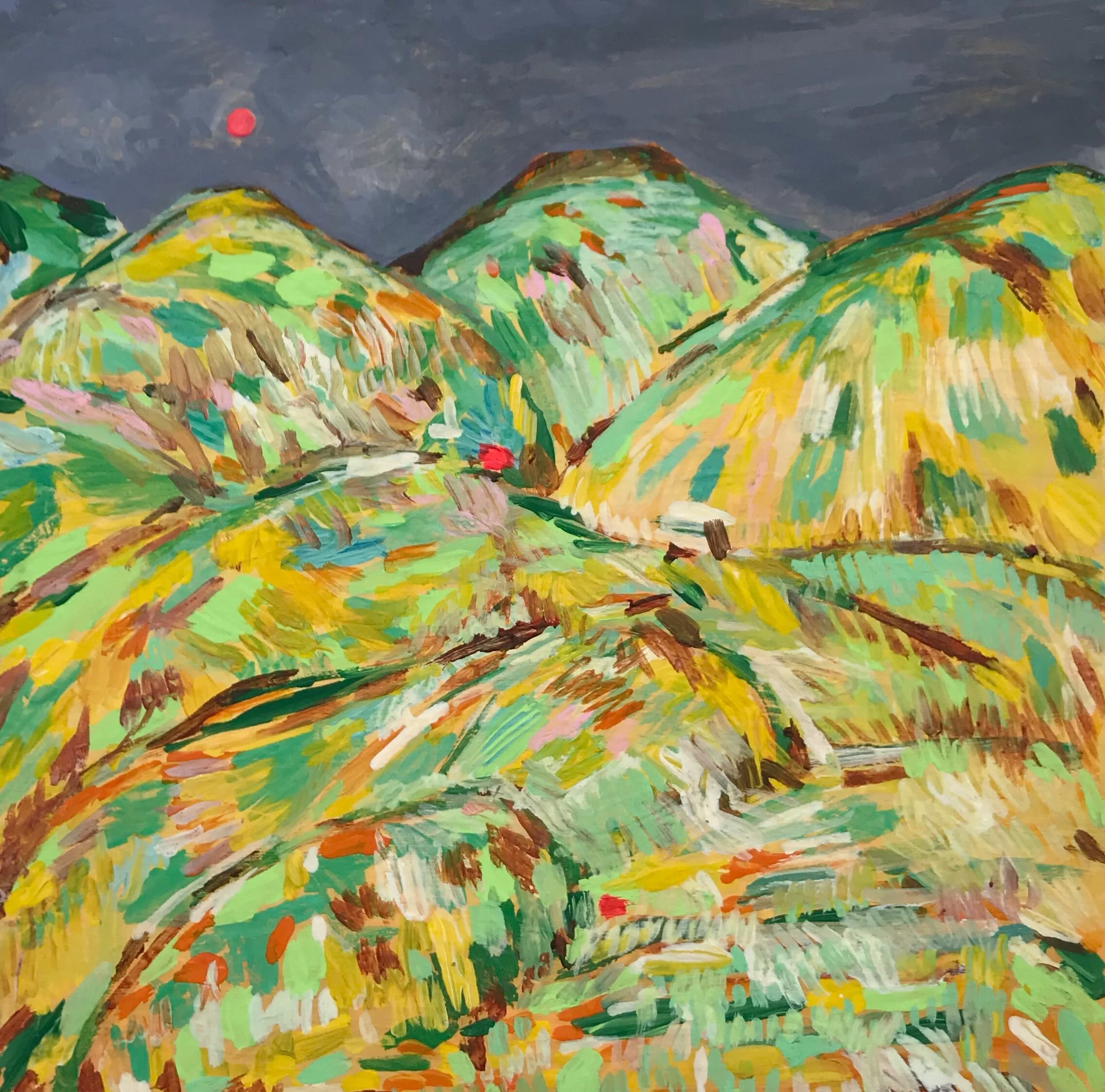   Dry Land, Sky with Haze   8x8”  Mixed media on panel  2020 