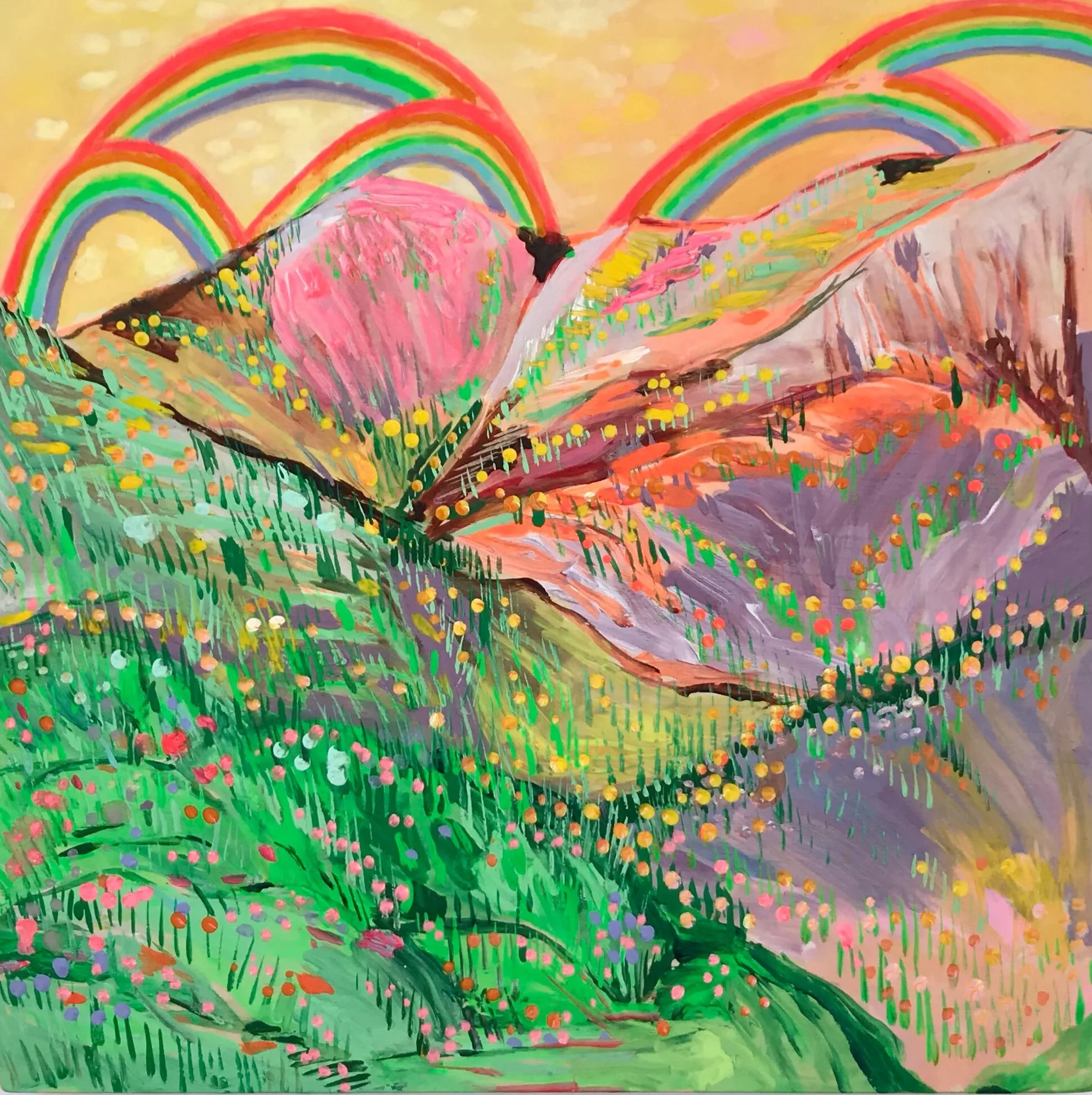   Softscape   8x8”  Mixed media on panel  2020 