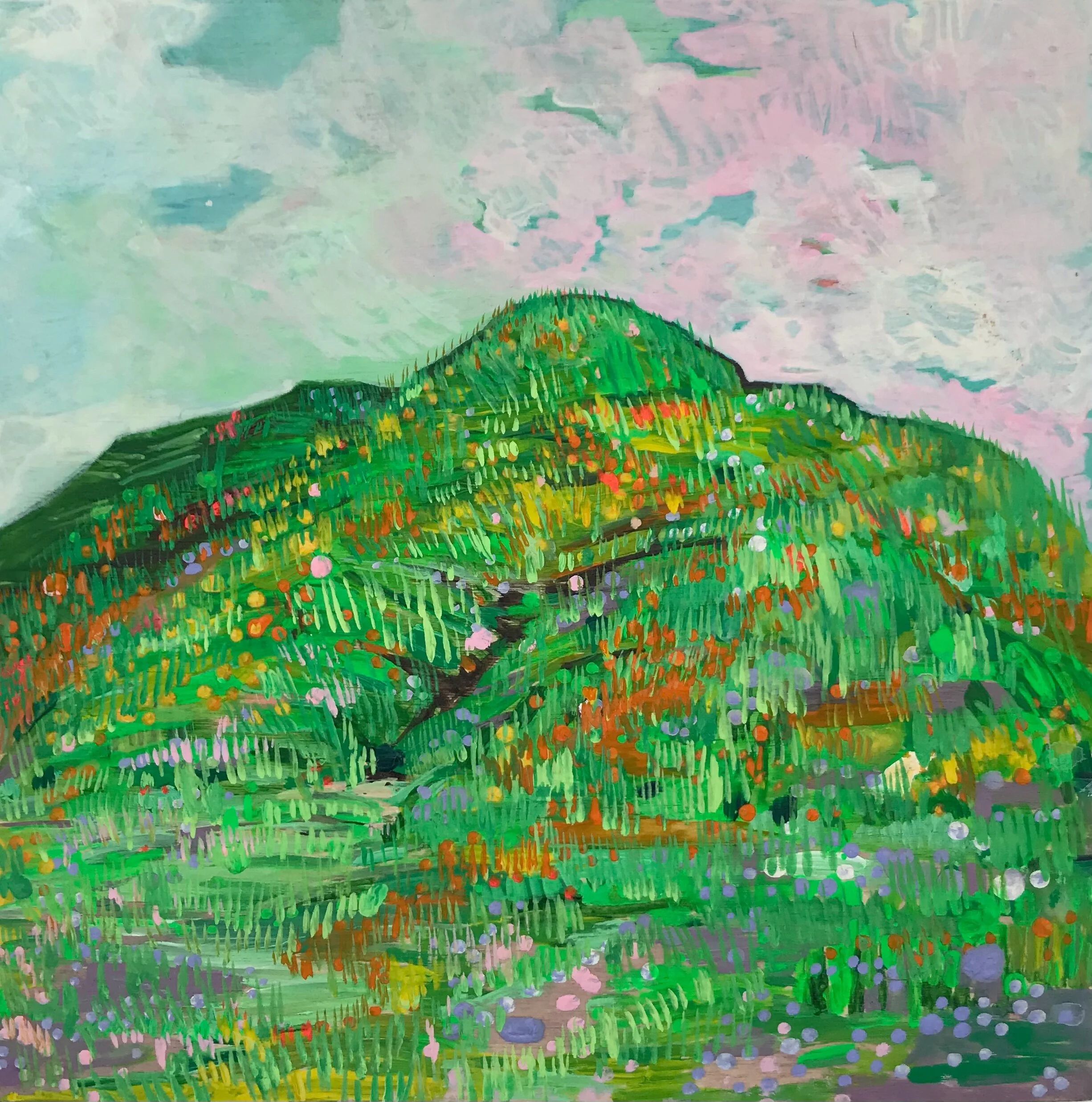   Cloudy Day Sky   8x8”  Mixed media on panel  2020  N/A KN 