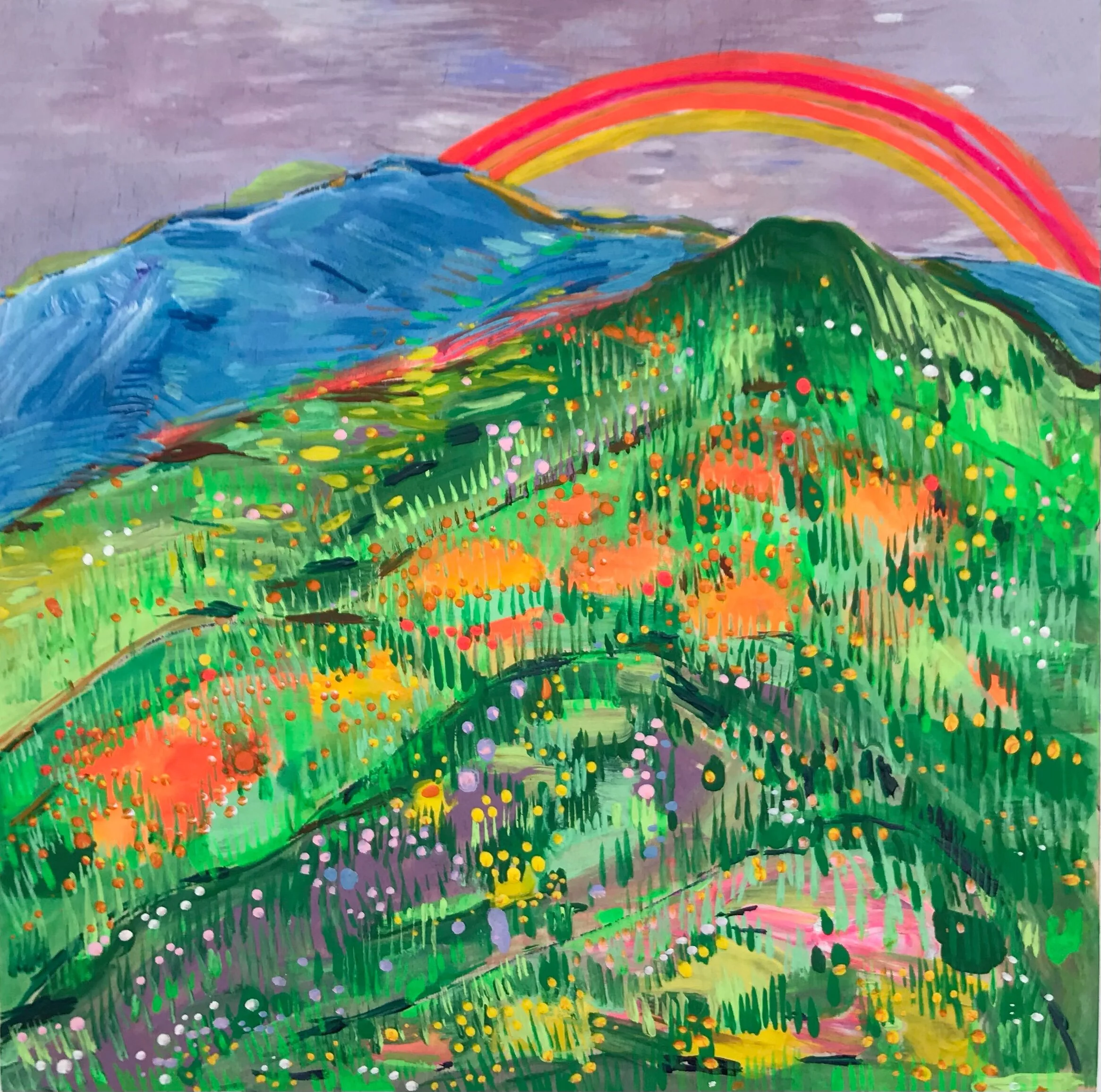   Lavender Eve   8x8”  Mixed media on panel  2020 