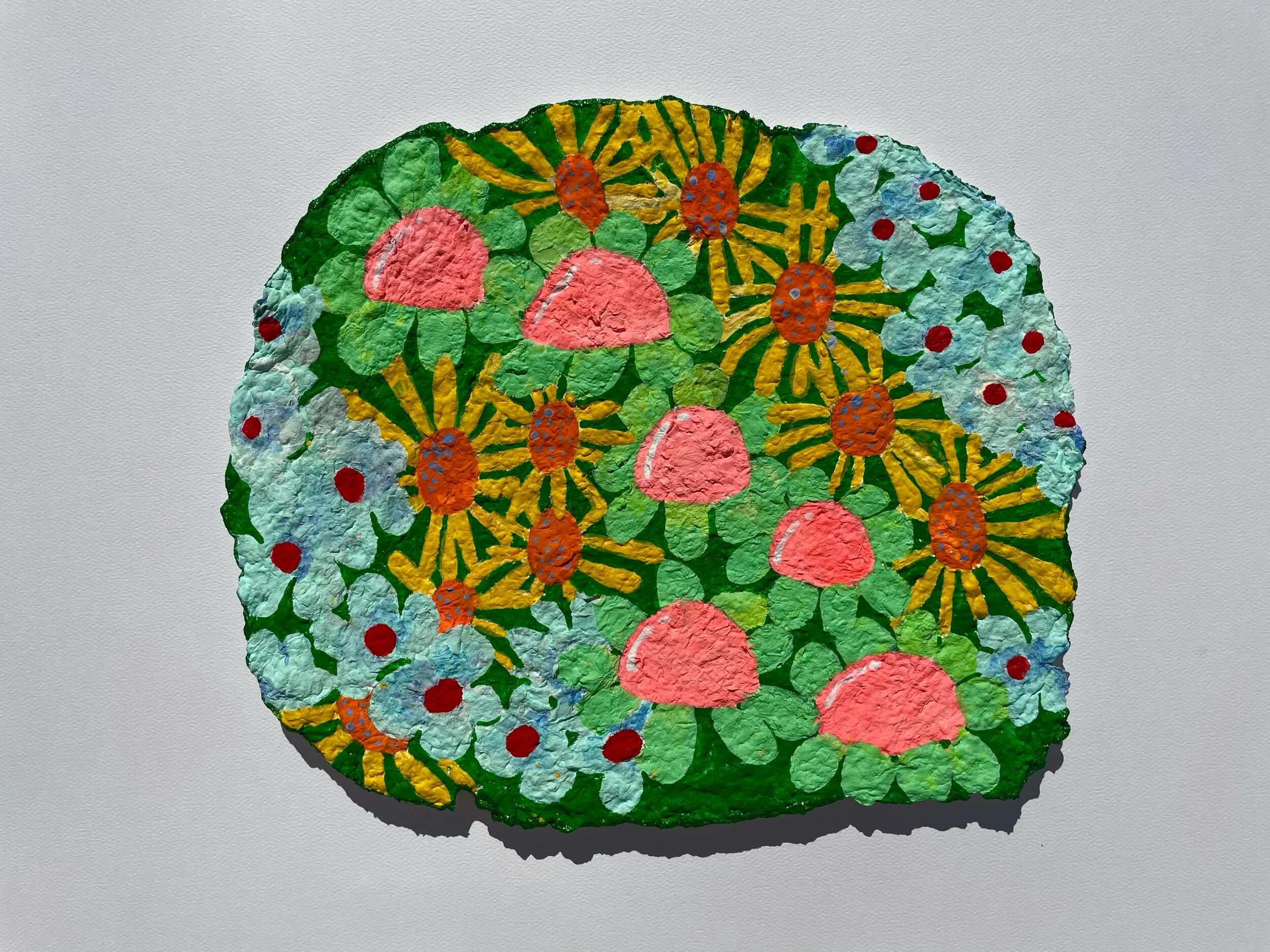   Mound of Flowers   9.5x11”  Mixed media on handmade paper  2020-2021 