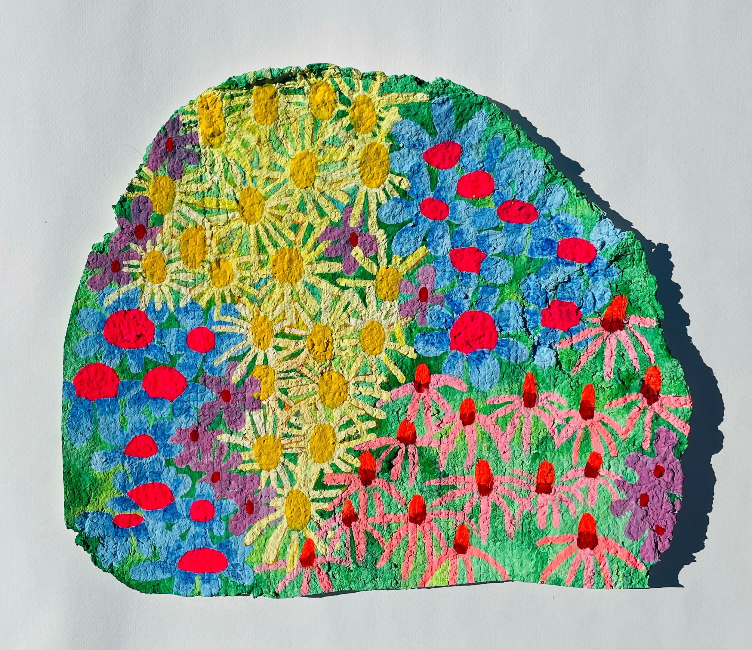   Mound of Flowers   15.5x19”  Mixed media on handmade paper  2020-2021 