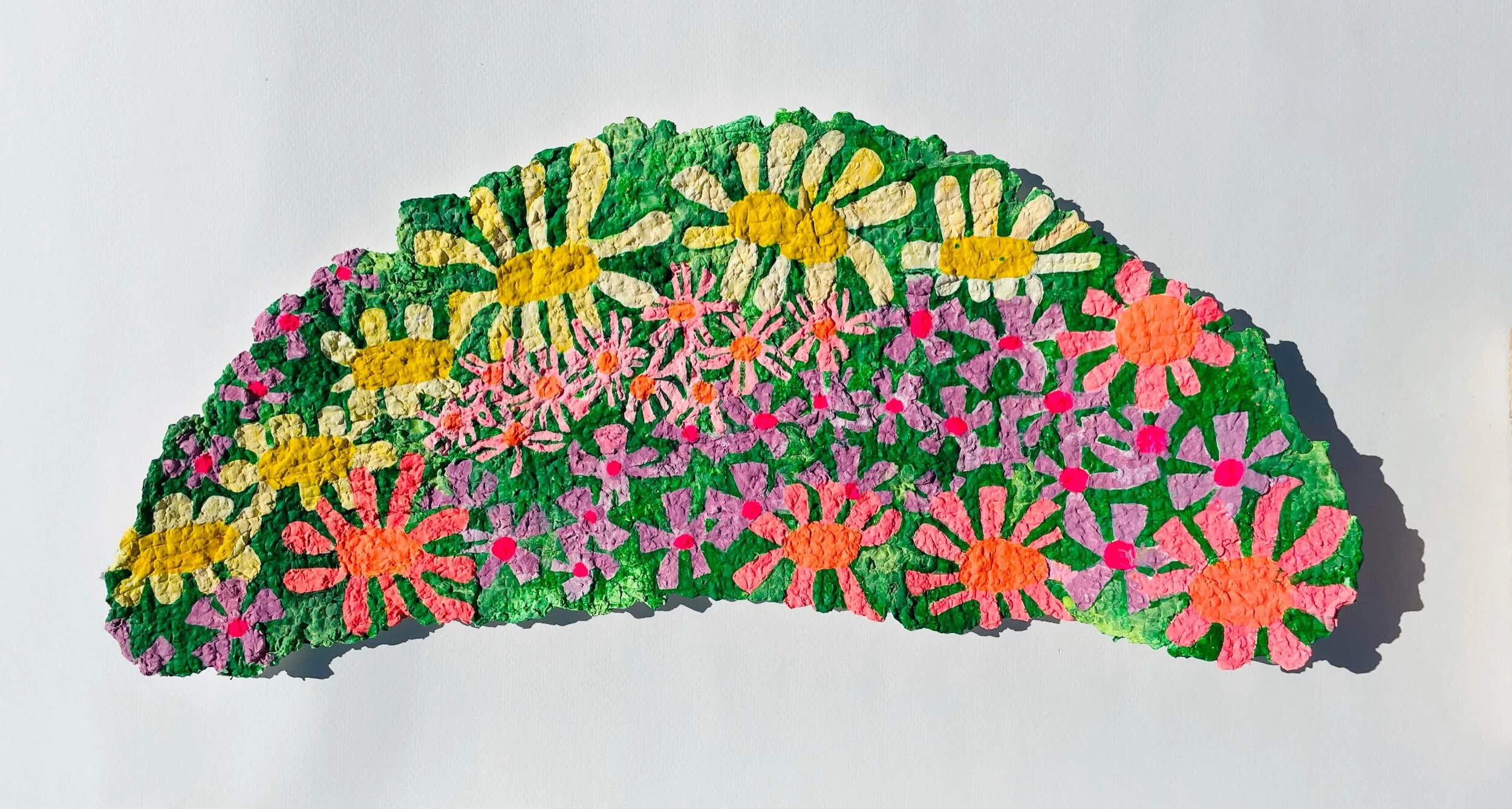   Mound of Flowers   9.5x24”  Mixed media on handmade paper  2020-2021 
