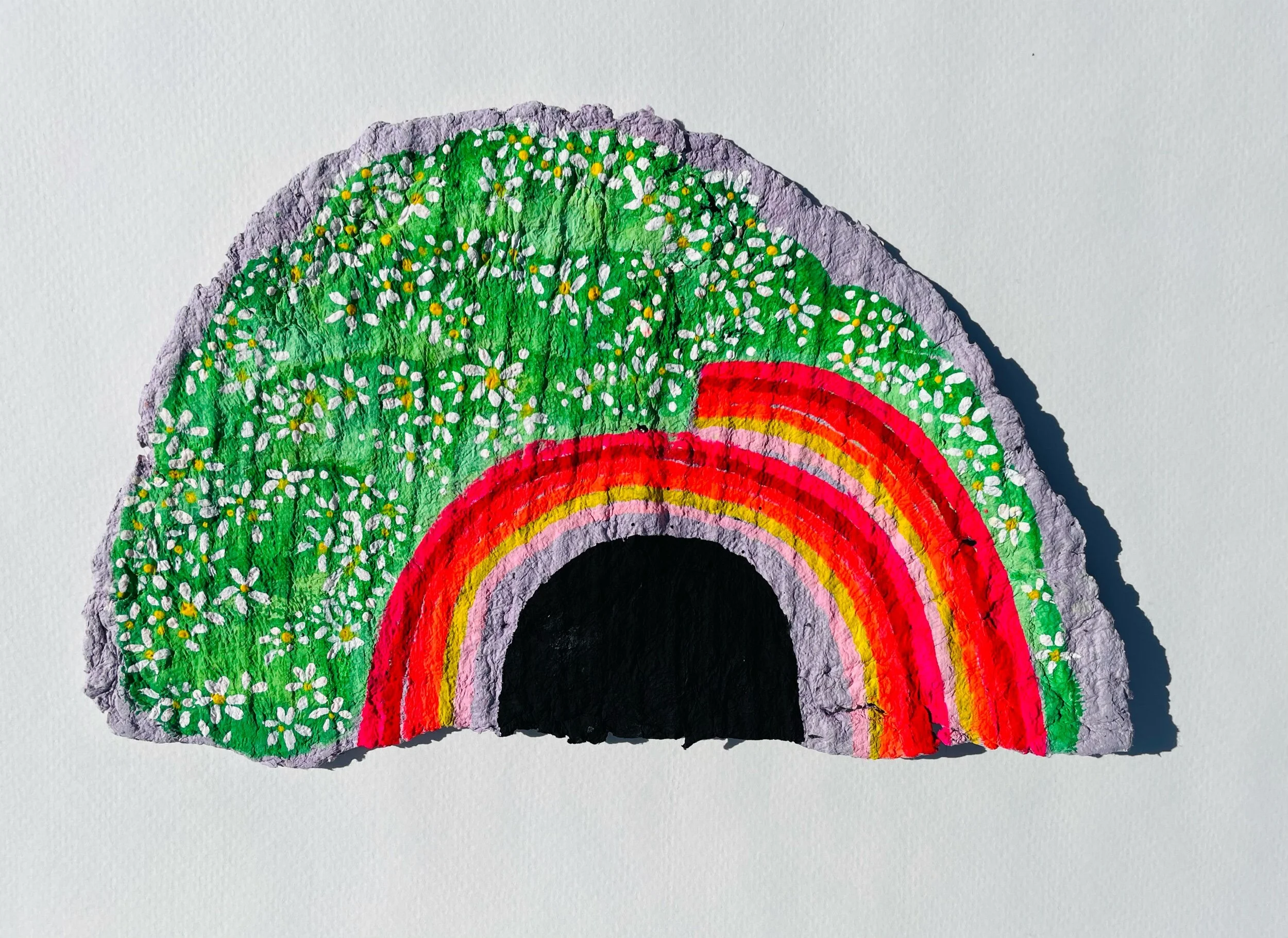   Small Mound   7.5x12”  Mixed media on handmade paper  2020 