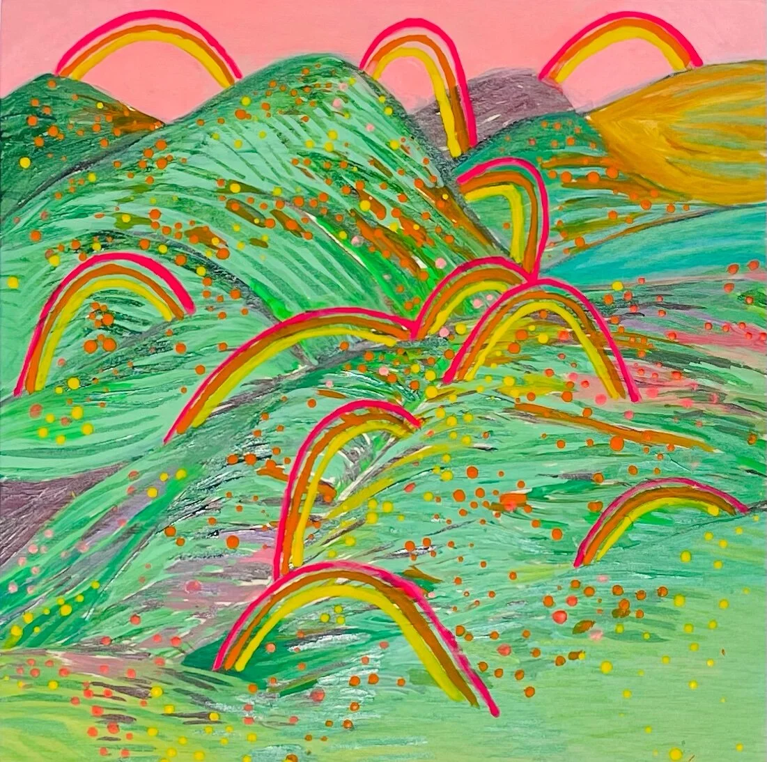   Deep Forest Joy   8x8”  Mixed media on panel  2021 