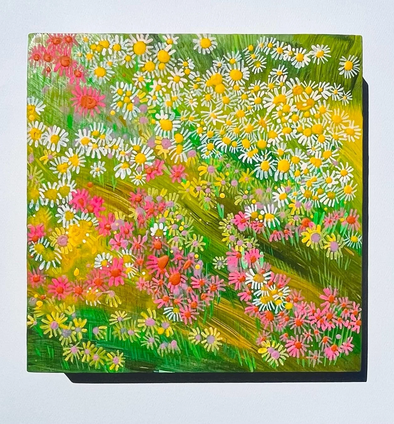  Another Meadow  8x8”  Mixed media on panel  2023 