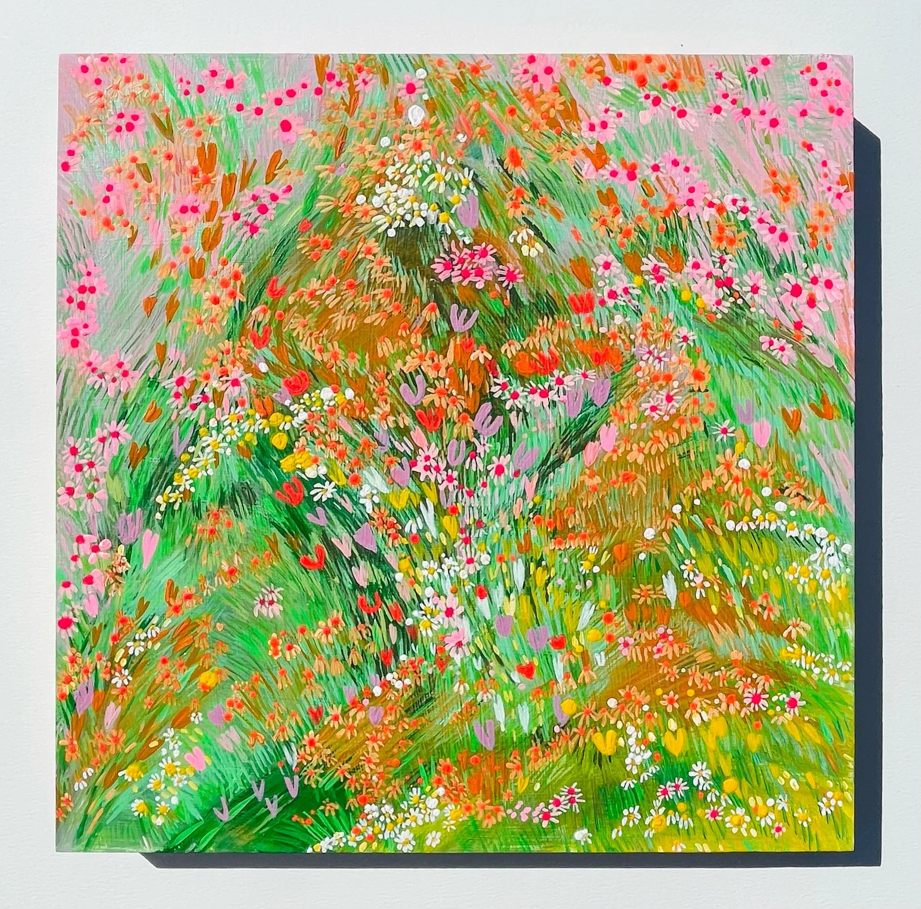  Spring Awakening  15x15”  Mixed media on panel  2023 