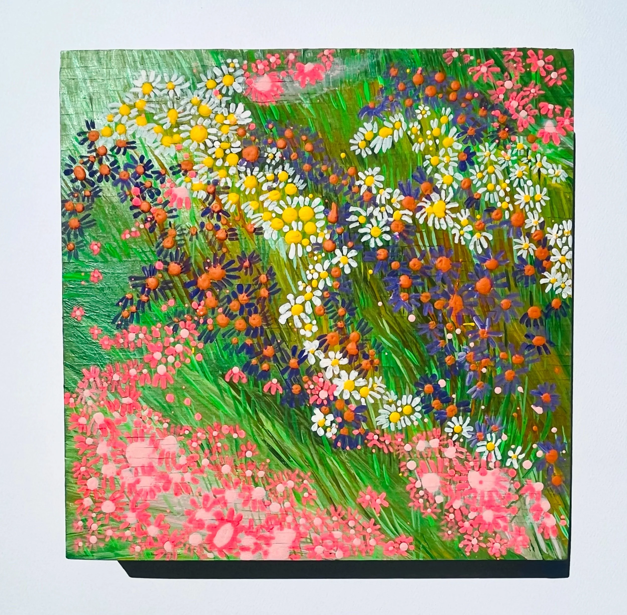  Meadow 2  8x8”  Mixed media on panel   2023 