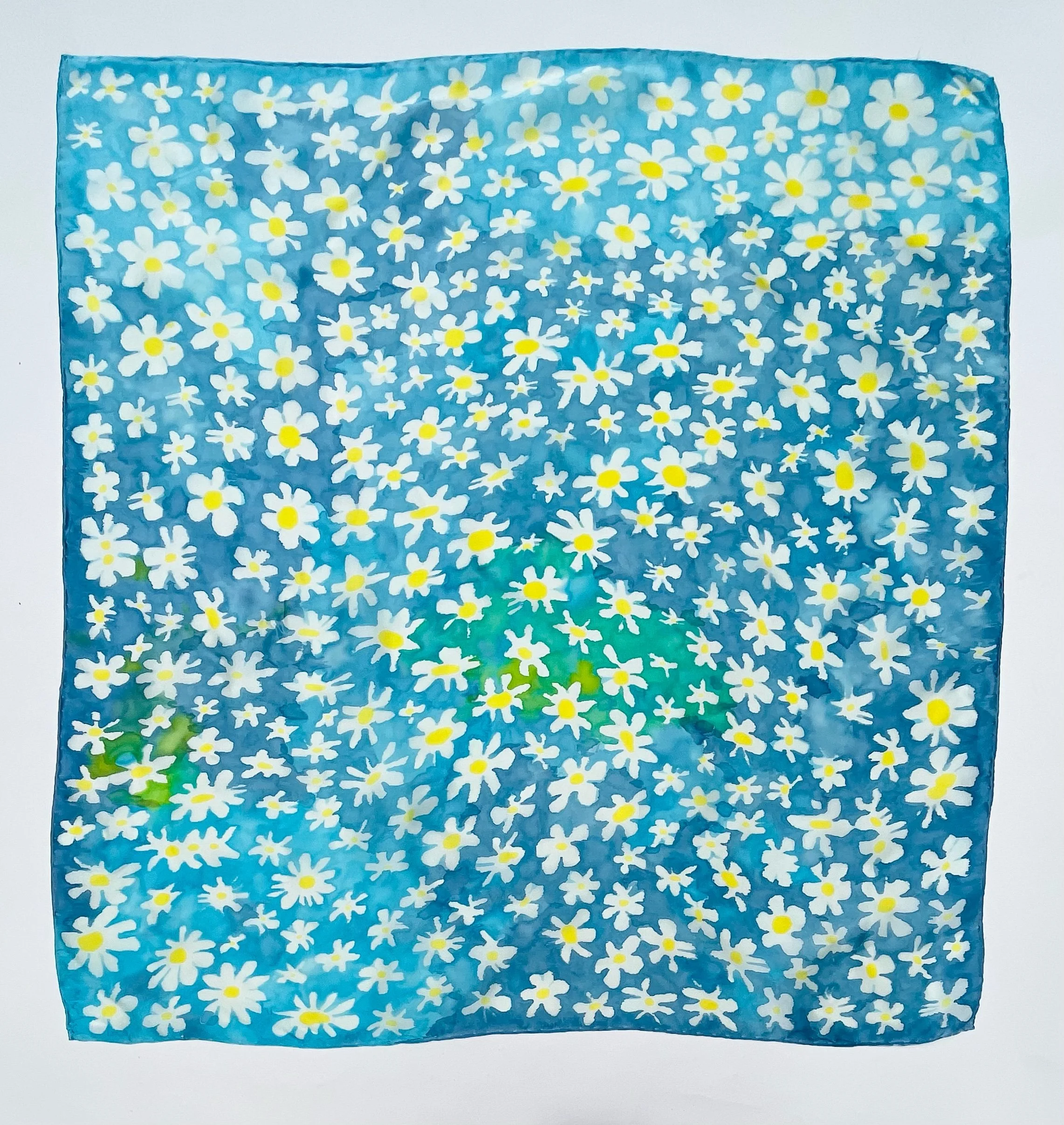  Pool Water- $300  35x35”  Dye on silk  2024 