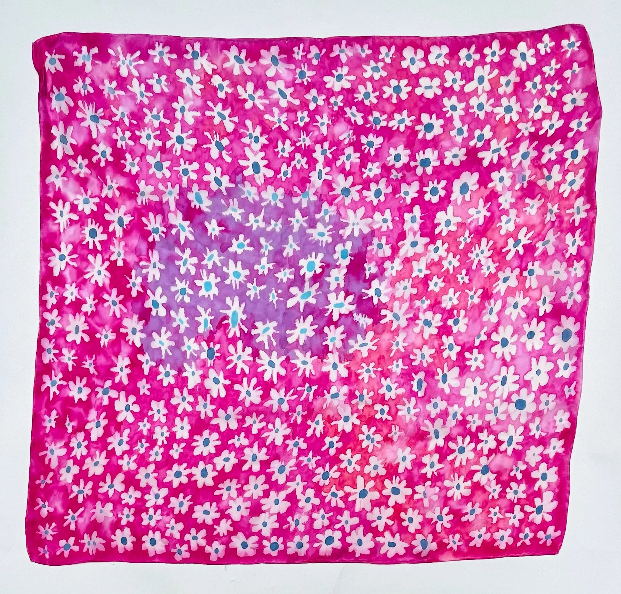  Grape Kool-Aid- $300  35x35”  Dye on silk  2024 