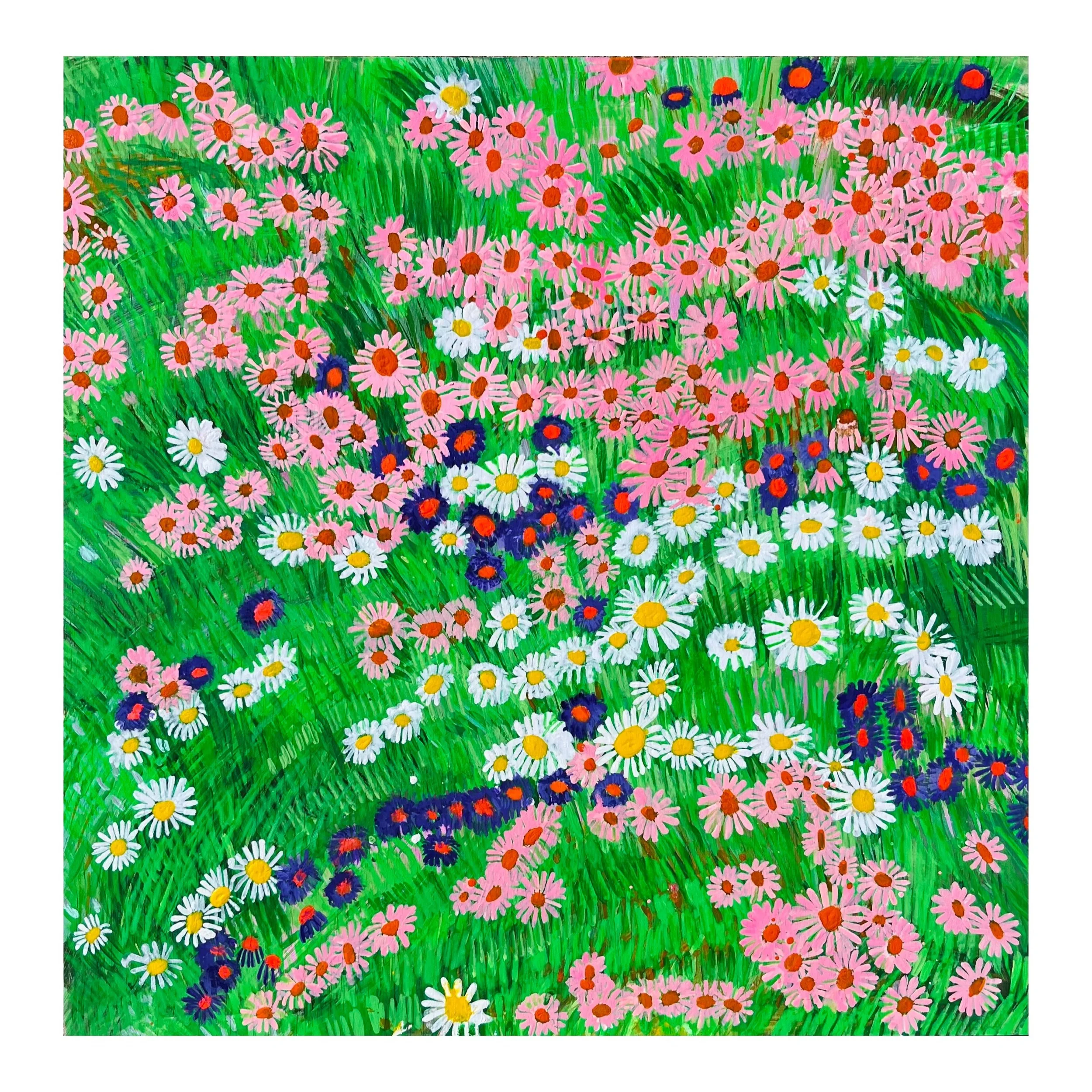  Meadow 5  18x18”  Mixed media on panel  2023 