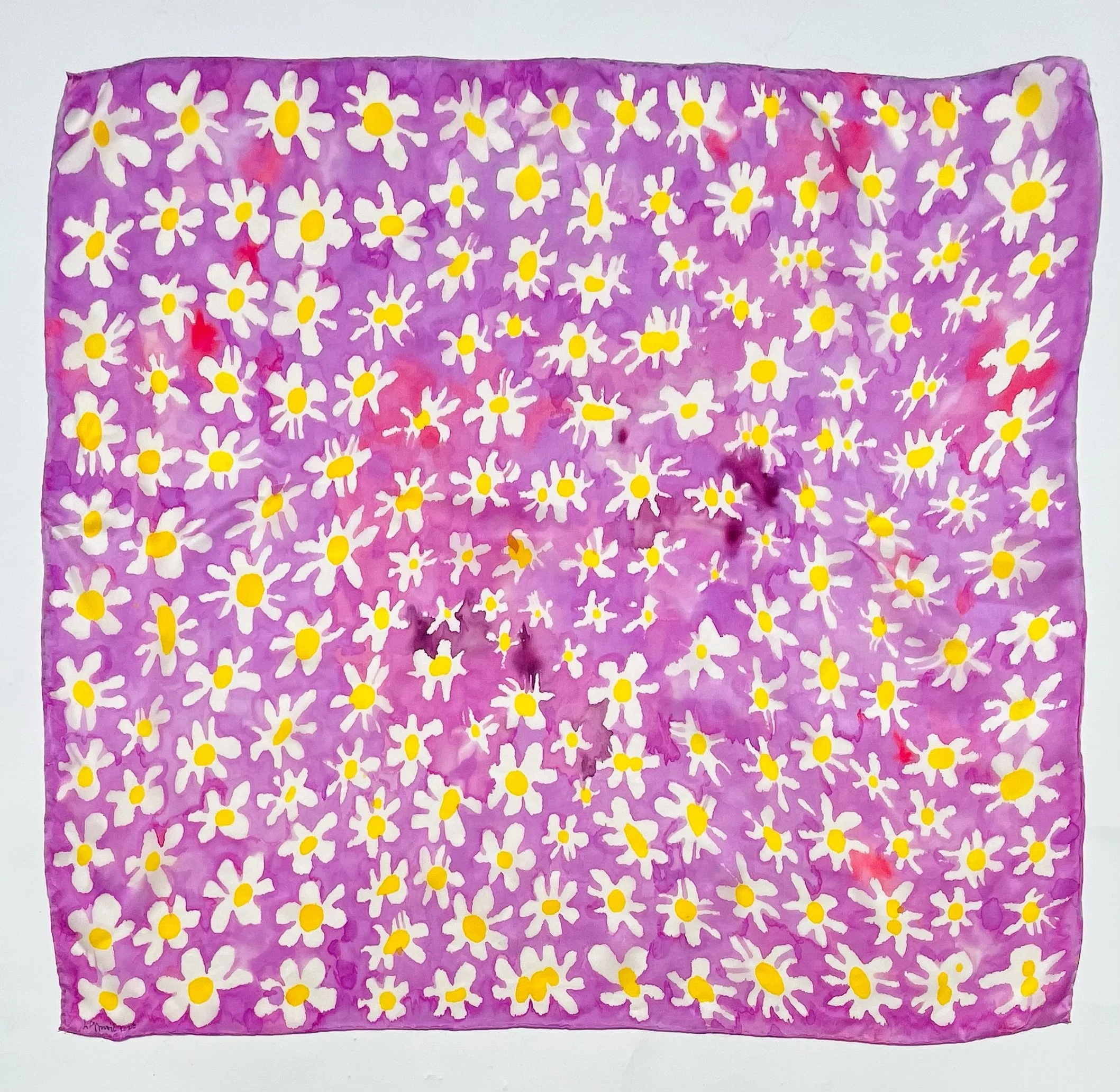  Lavender- $300  35x35”  Dye on silk  $300 