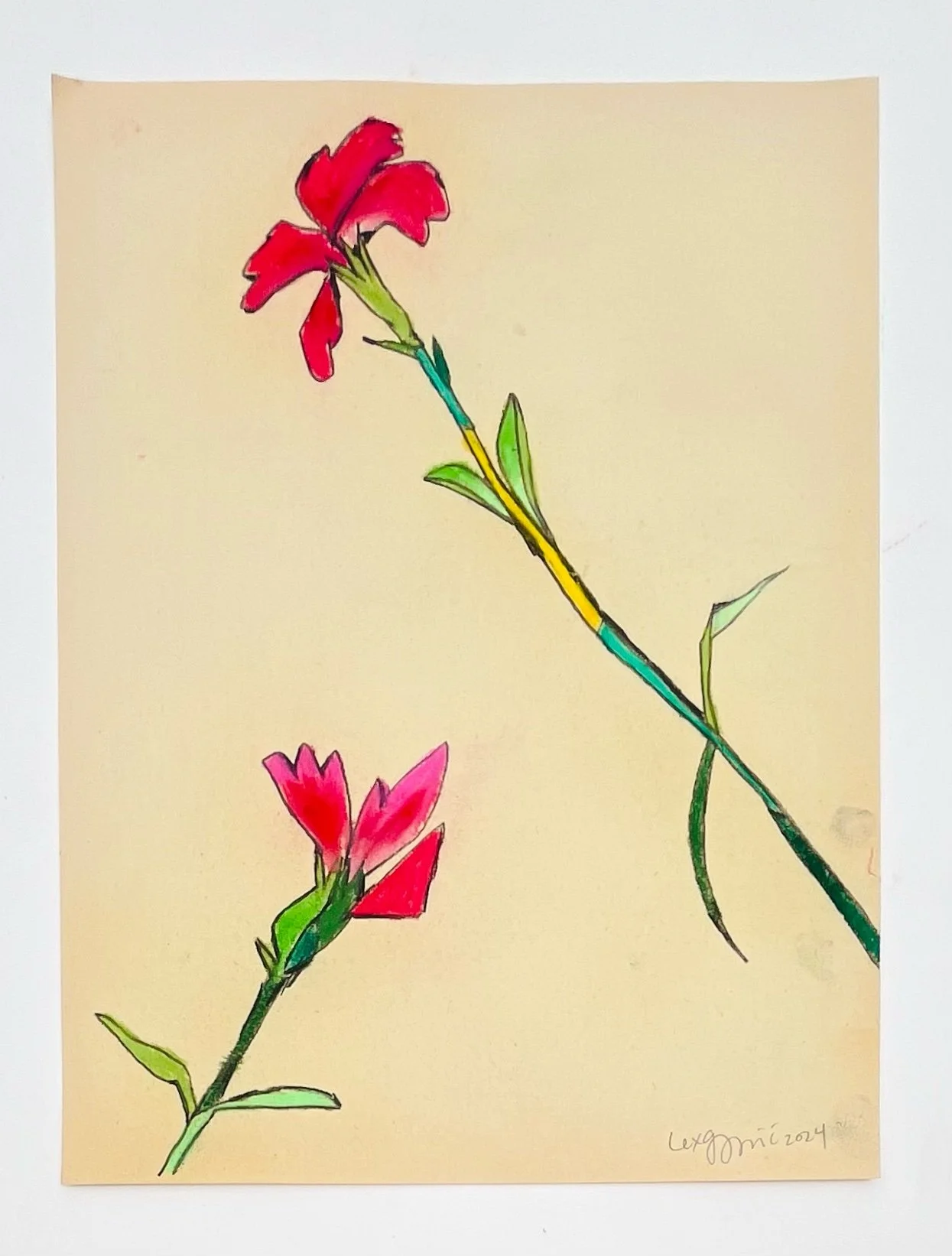  2  9x12"  Drawing on found paper  2024 