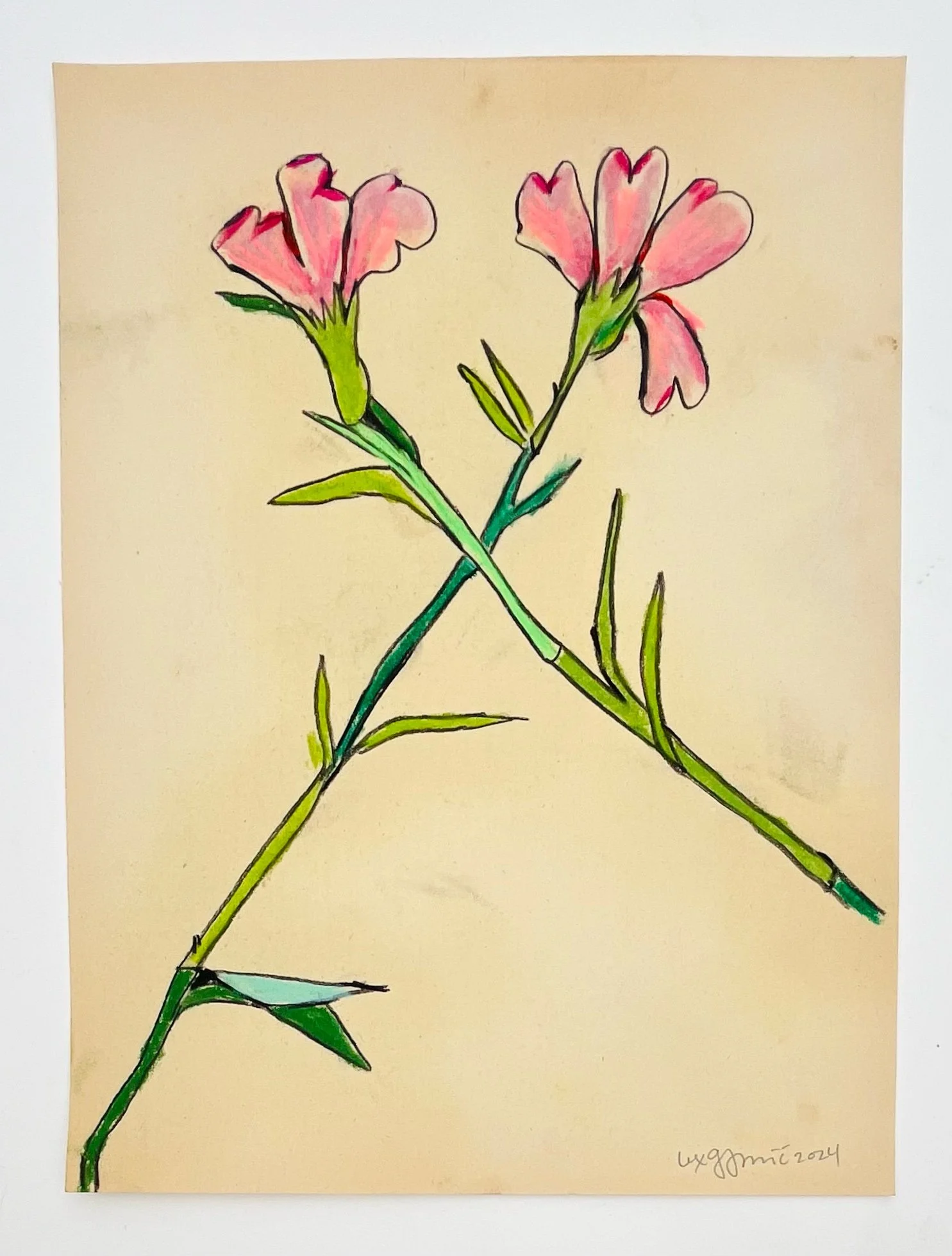  11  9x12"  Drawing on found paper  2024 