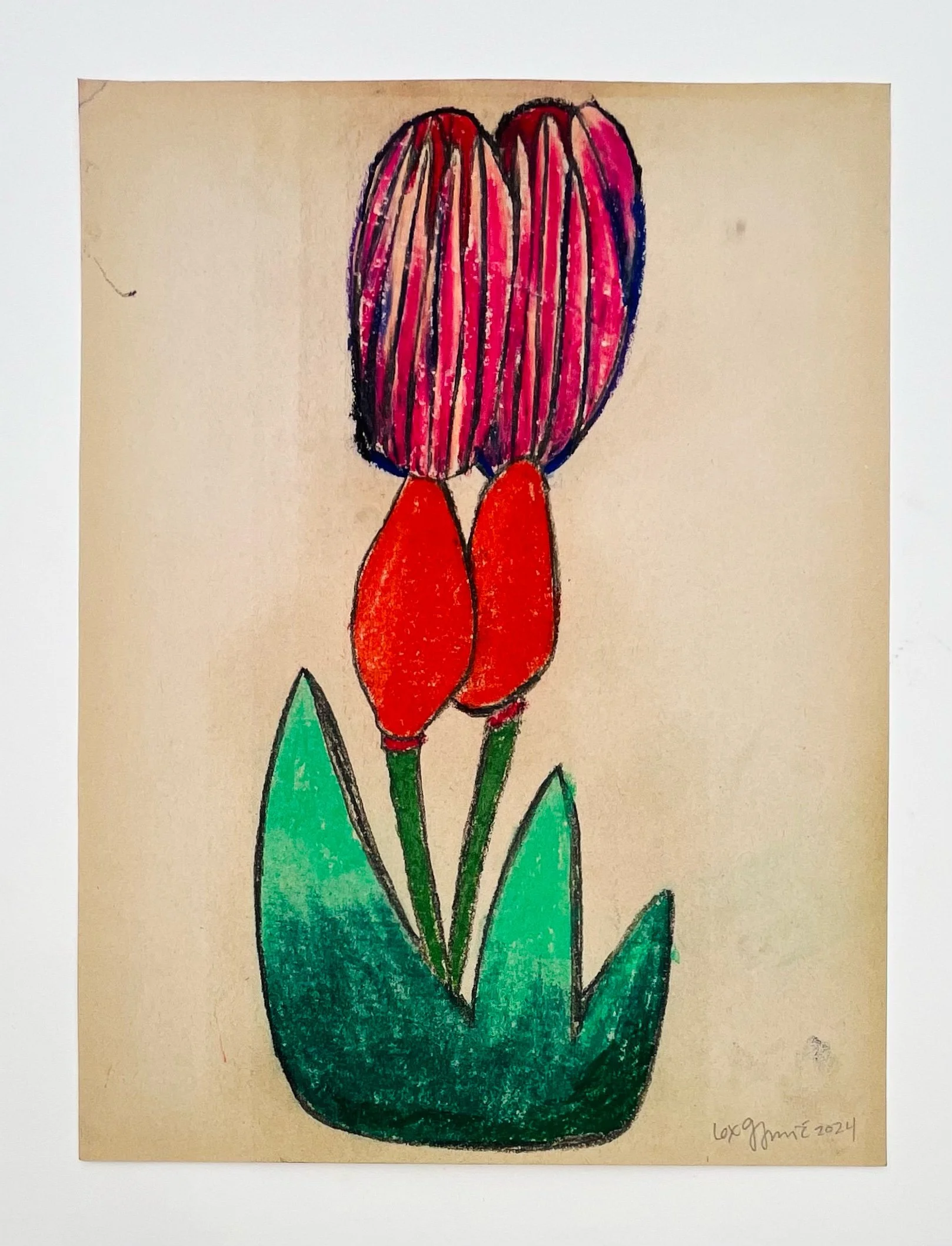  18  9x12"  Drawing on found paper  2024 