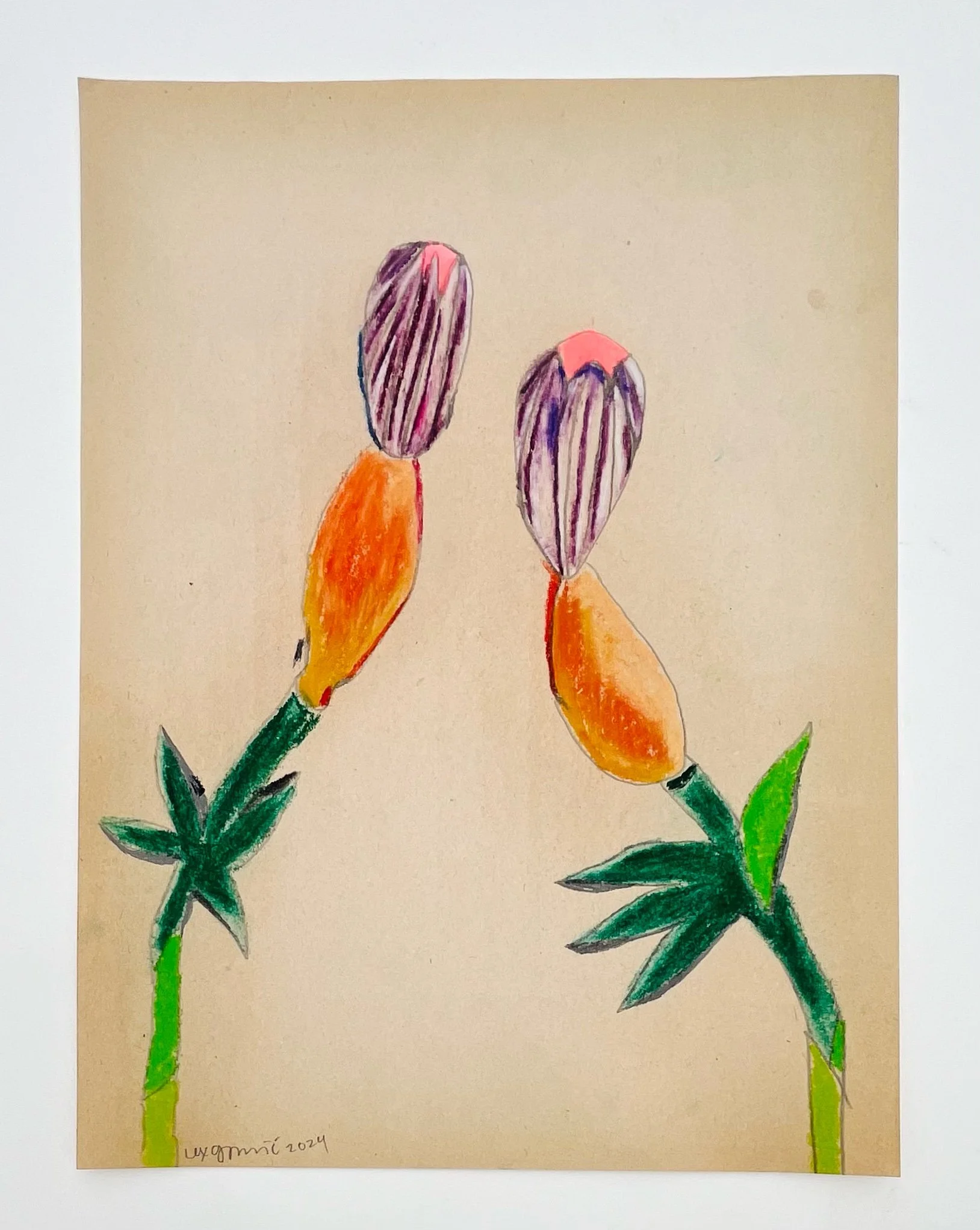  20  9x12"  Drawing on found paper  2024 