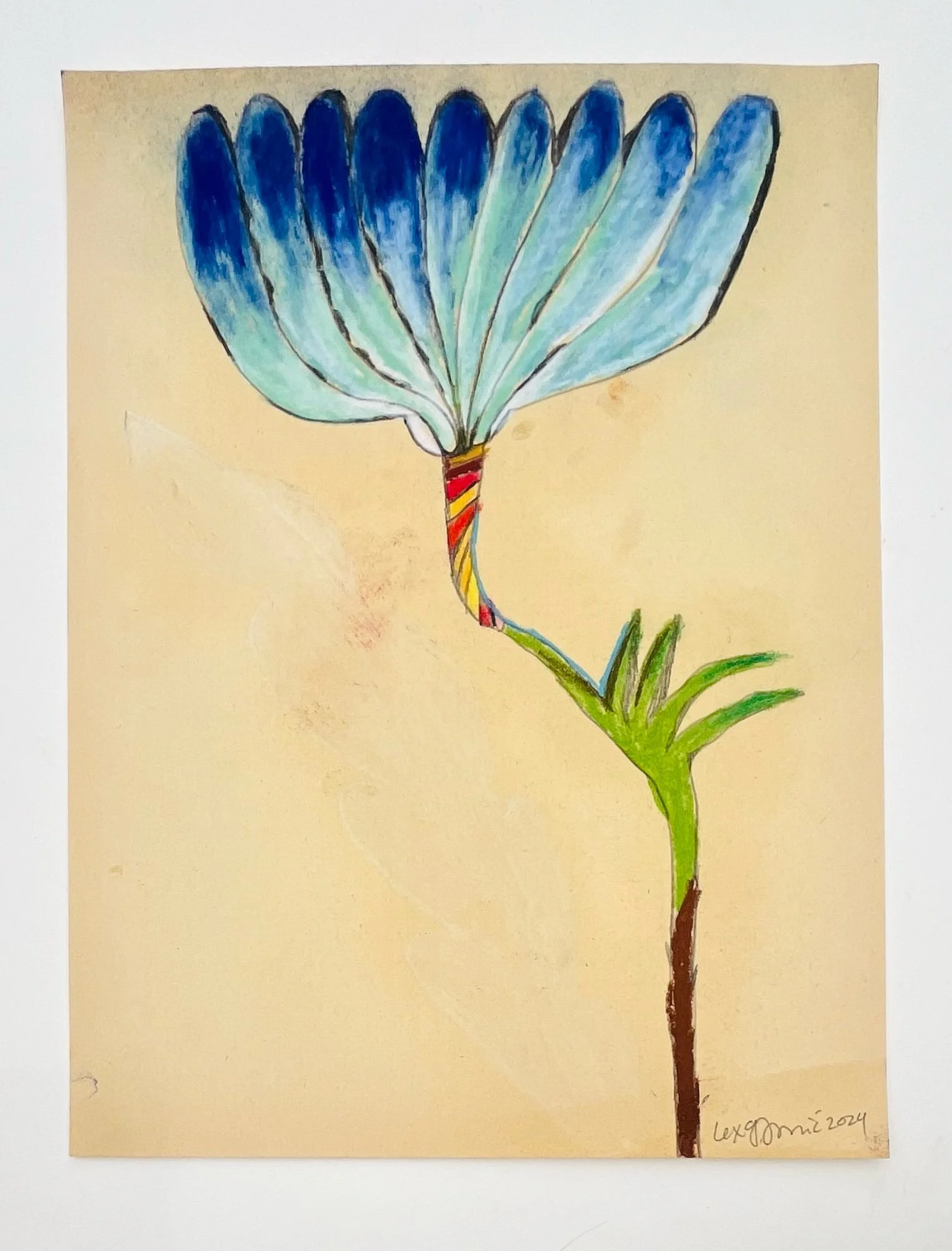  29  9x12"  Drawing on found paper  2024 